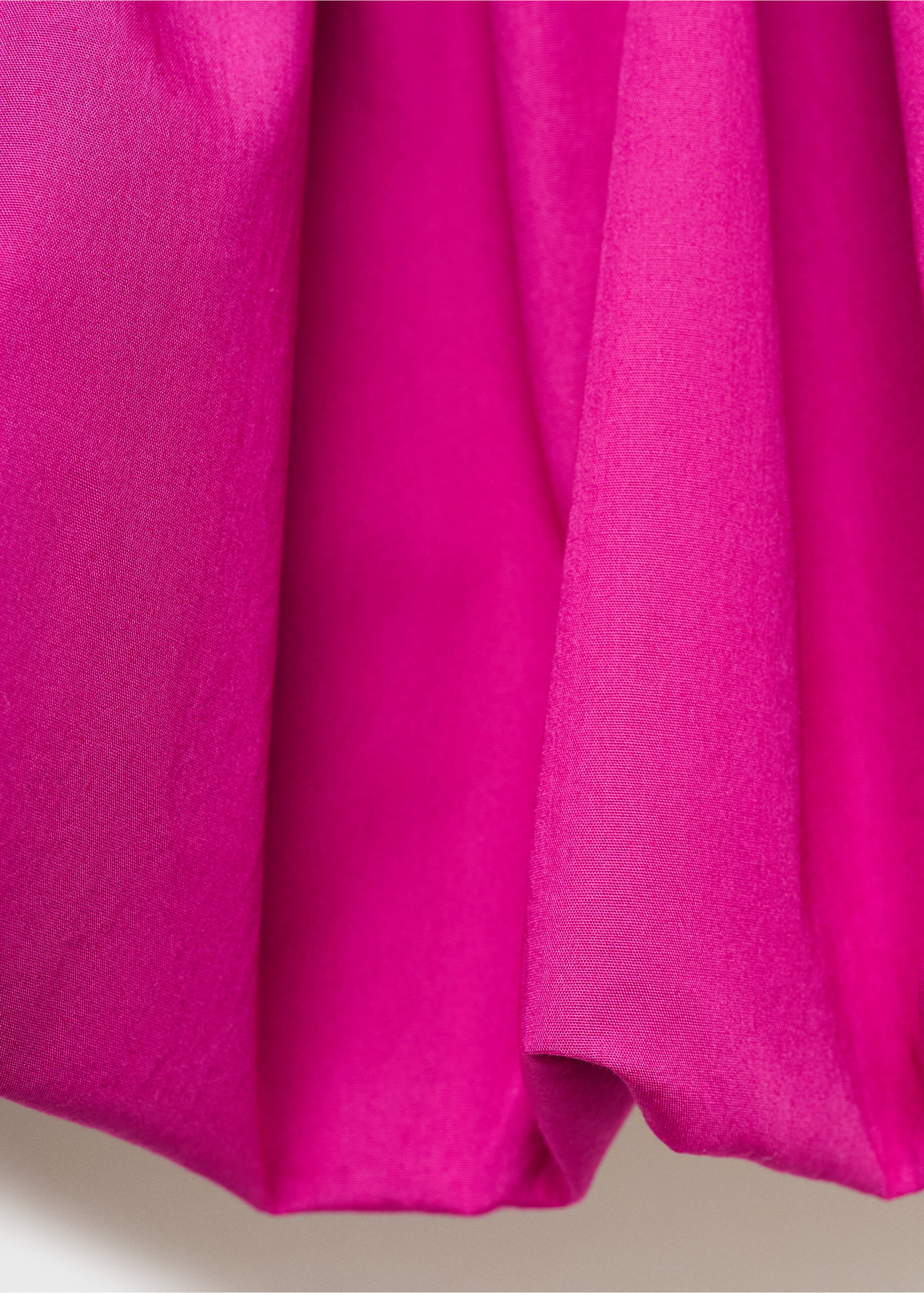 Short gathered balloon dress - Details of the article 0, Fuchsia. Ref: 17091278-00.