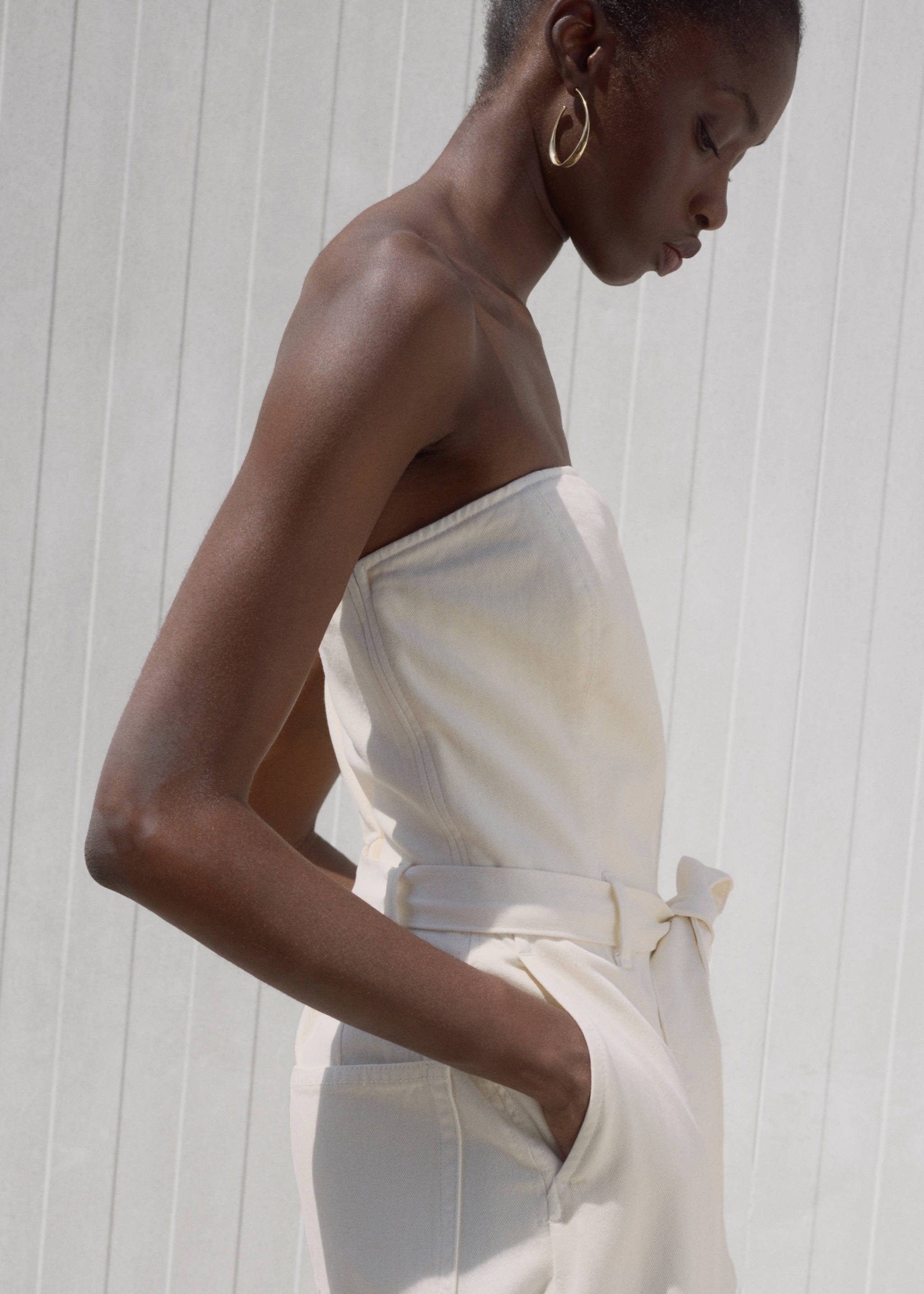 Denim jumpsuit belt - Details of the article 2