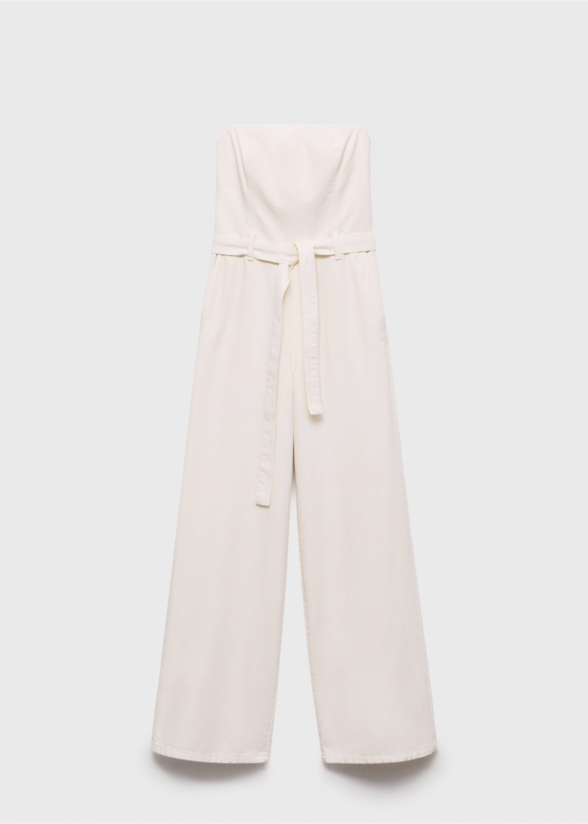 Spijkerjumpsuit met ceintuur - Artikel zonder model, Wit. Ref: 17091279-00.
