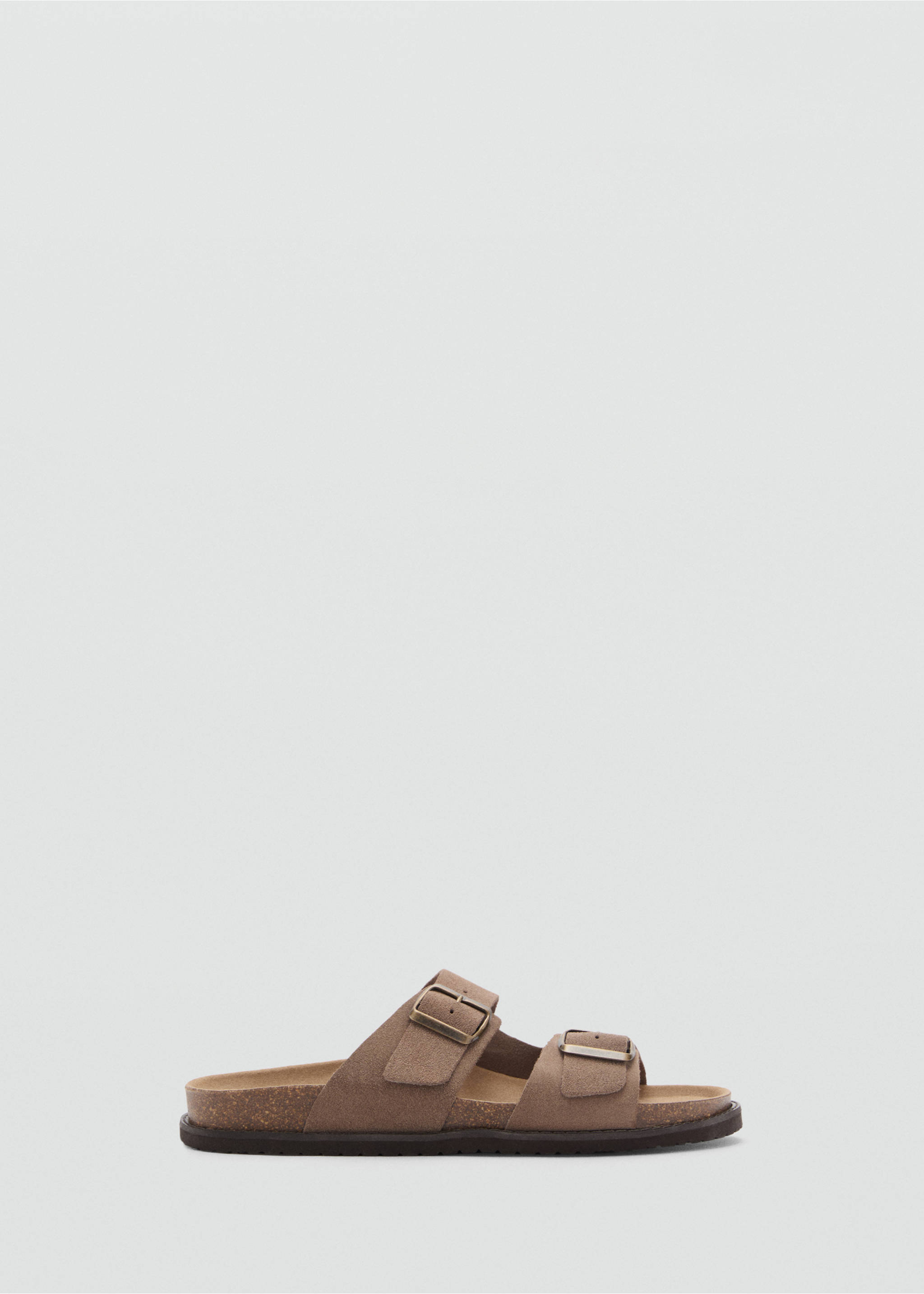 Buckles leather sandal - Article without model, Medium Brown. Ref: 17091280-00.