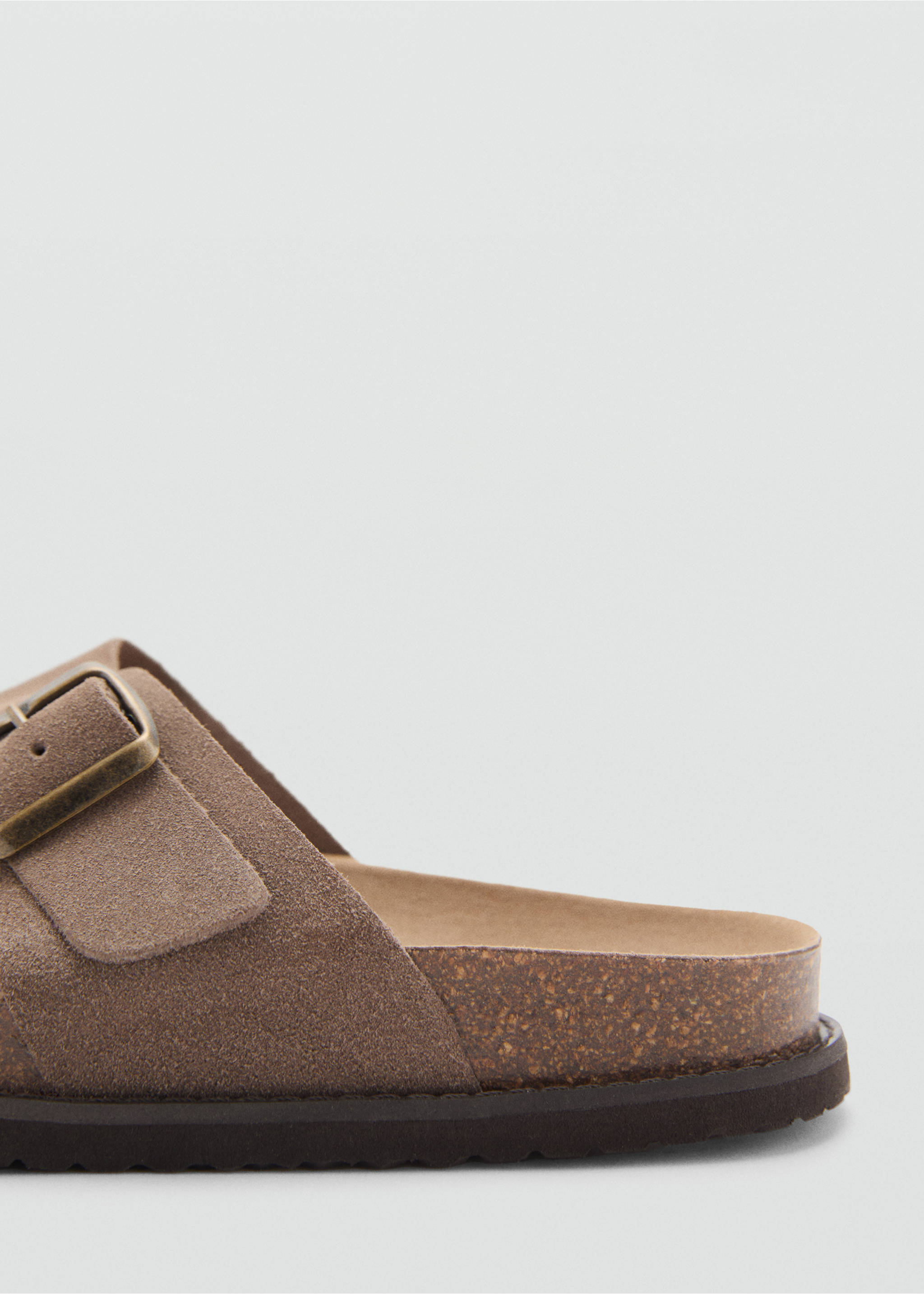 Buckles leather sandal - Details of the article 3, Medium Brown. Ref: 17091280-00.