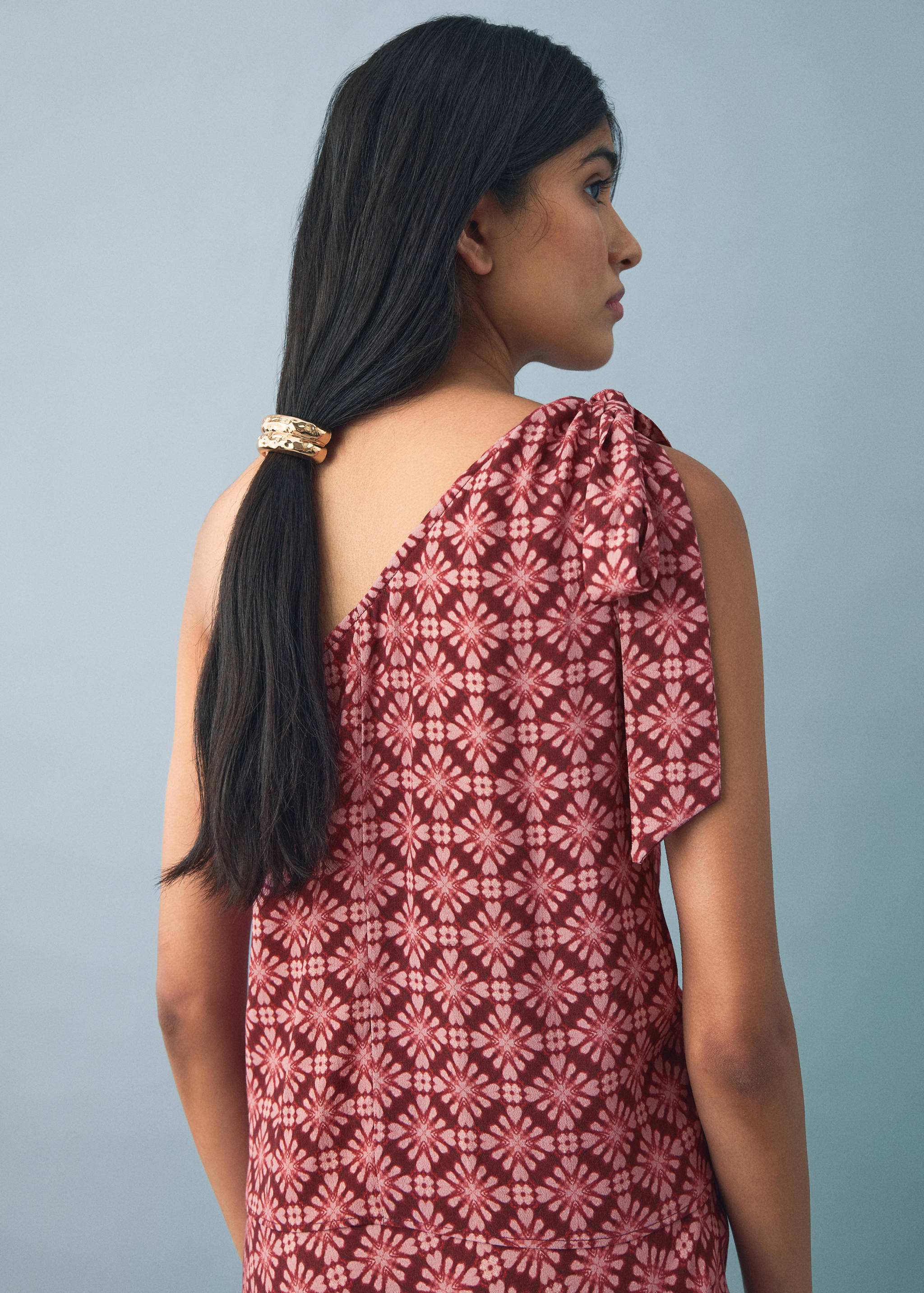 Blouse asymétrique col noué - Plan général