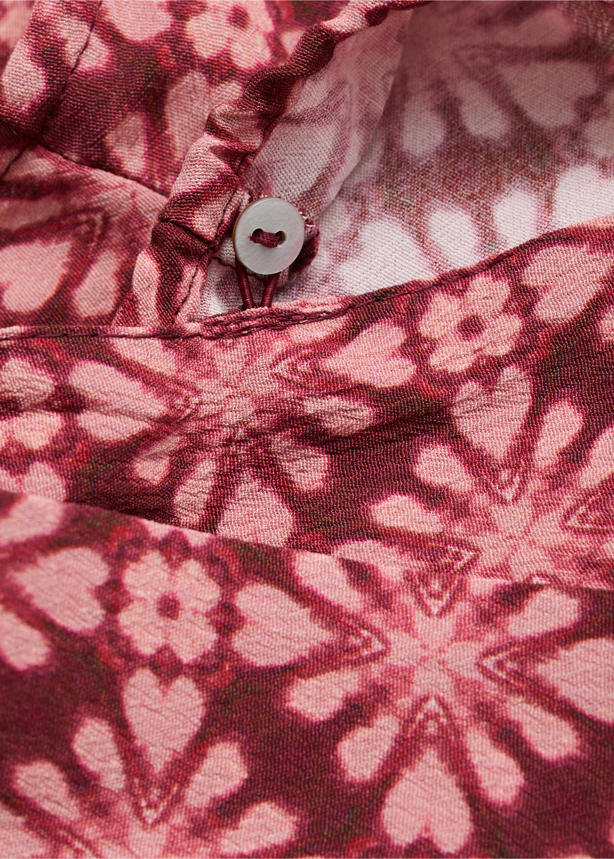 Asymmetrical blouse with bow at the neck - Details of the article 0, Pastel Pink. Ref: 17091288-00.