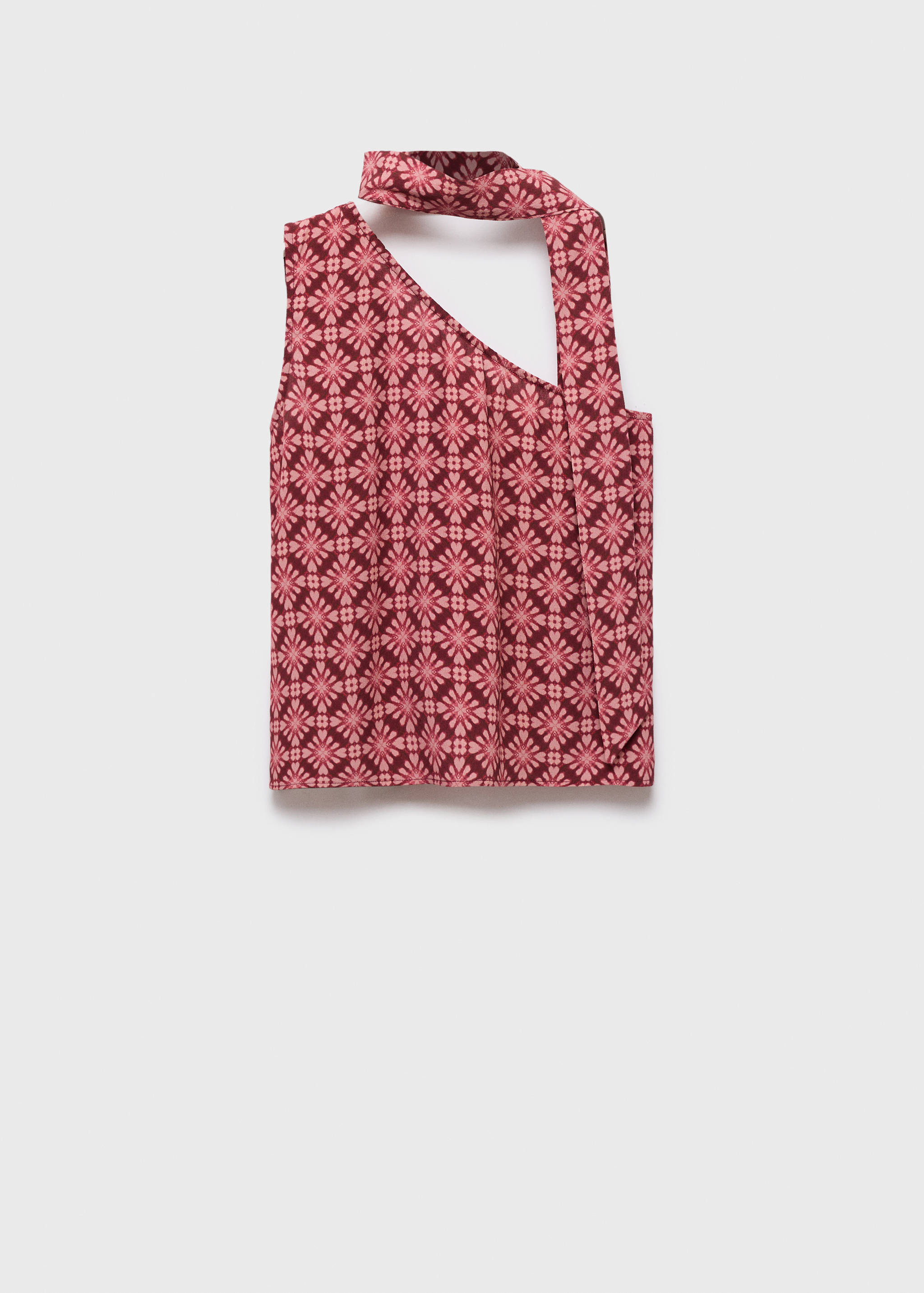 Blouse asymétrique col noué - Article sans modèle