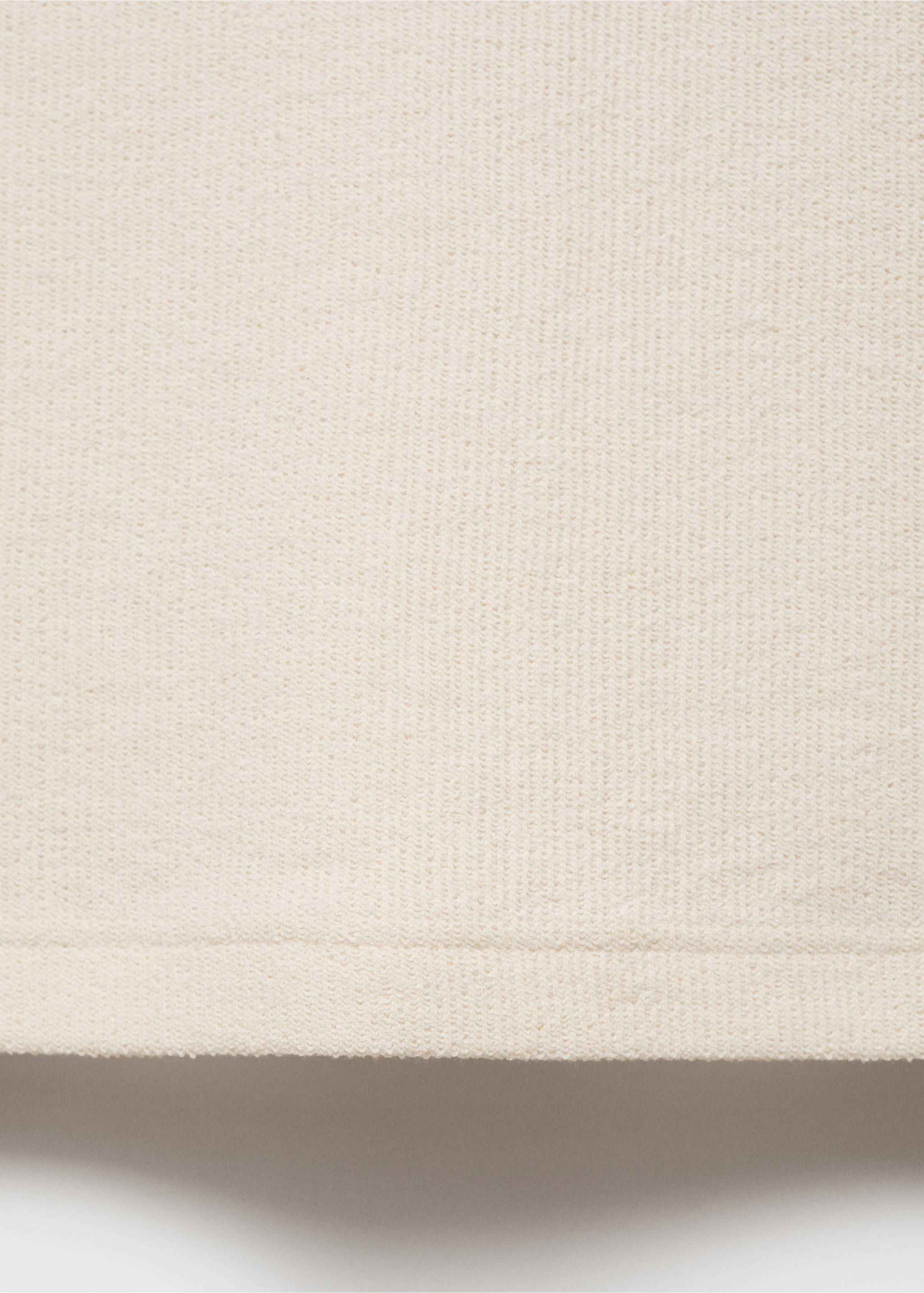 Regular-fit textured polo shirt - Details of the article 0, Ecru. Ref: 17091290-00.