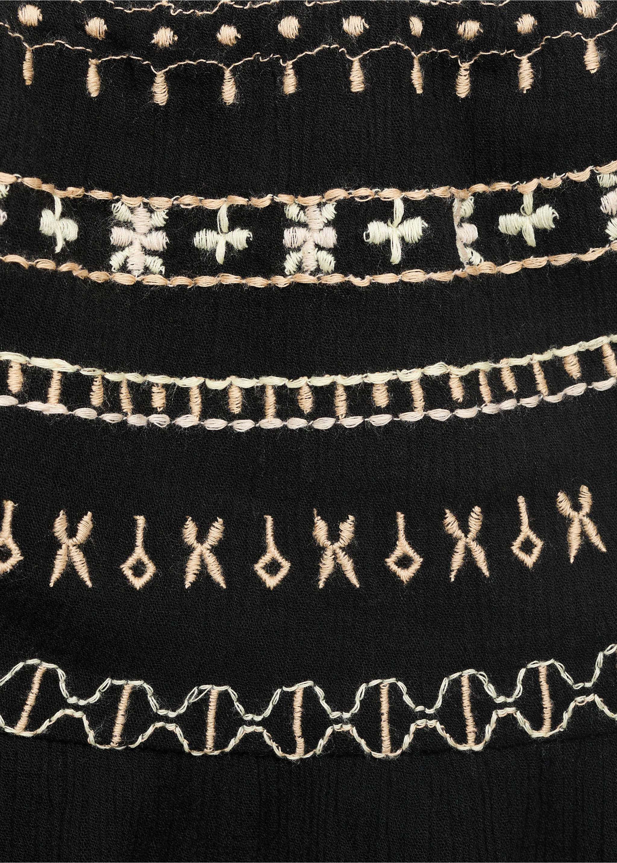 Schulterfreies Top mit Stickerei - Detail des Artikels 8, Schwarz. Ref: 17091512-00.