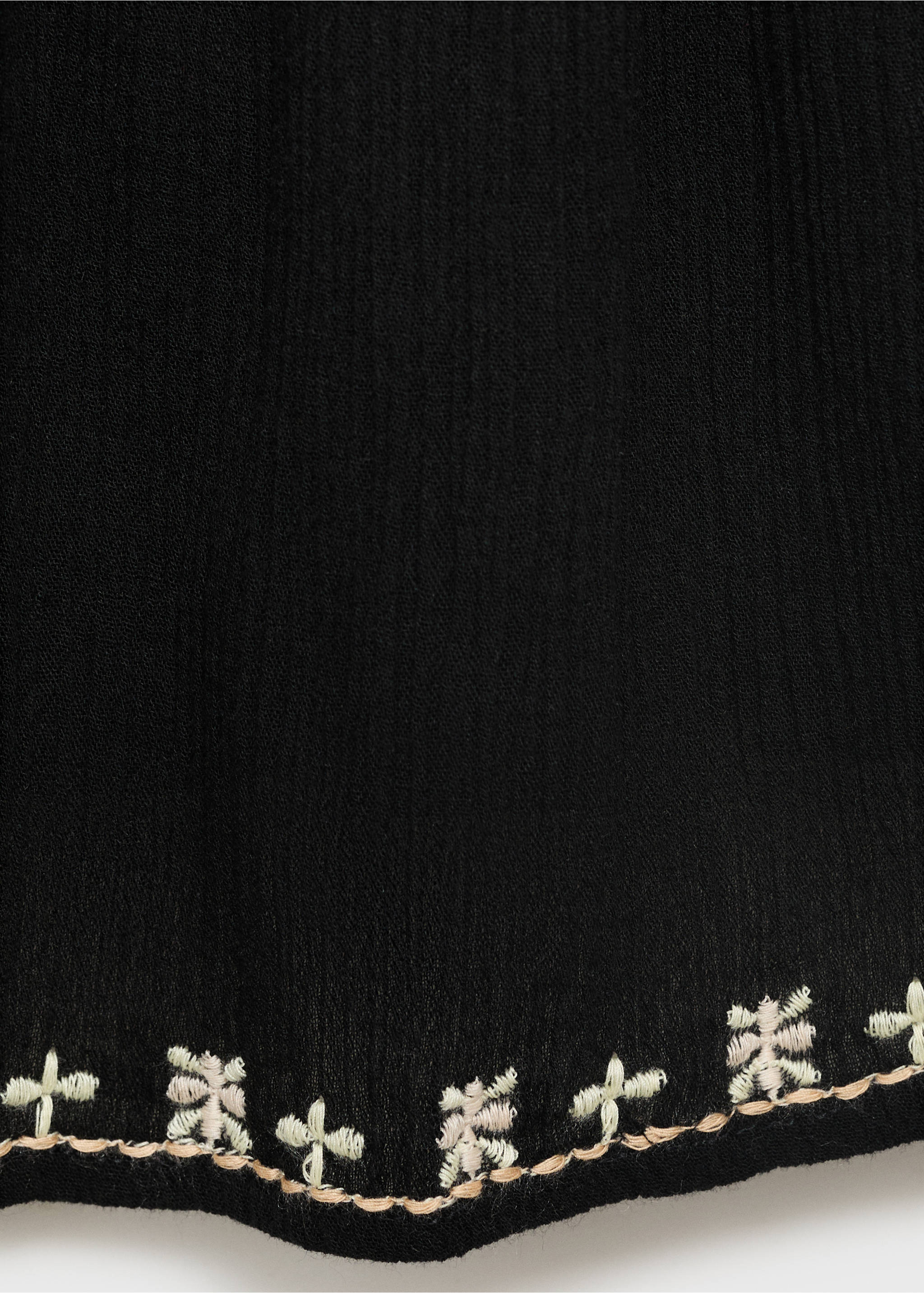 Schulterfreies Top mit Stickerei - Detail des Artikels 0, Schwarz. Ref: 17091512-00.