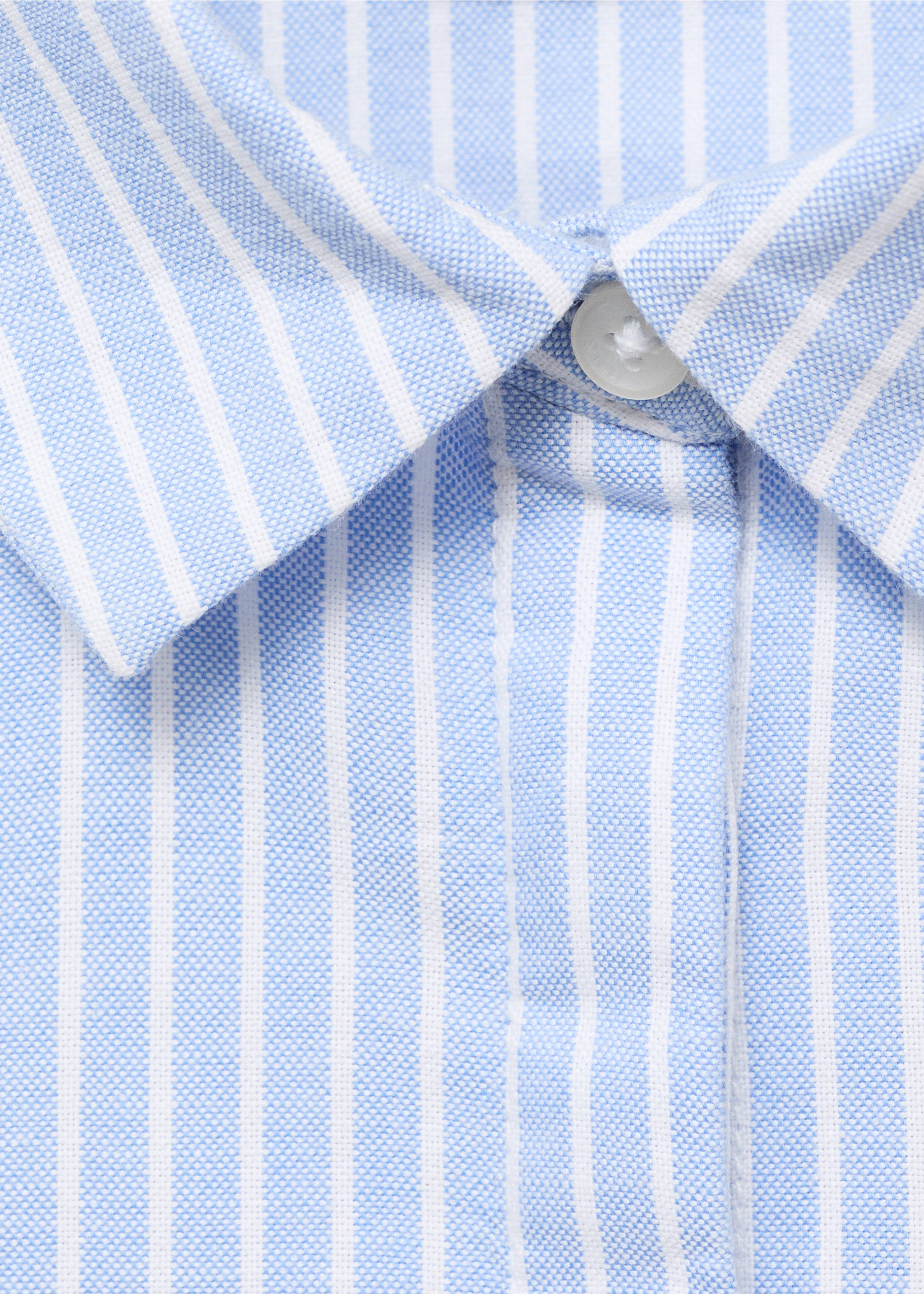 Gestreept katoenen overhemd - Detail van het artikel 8, Blauw. Ref: 17091514-00.