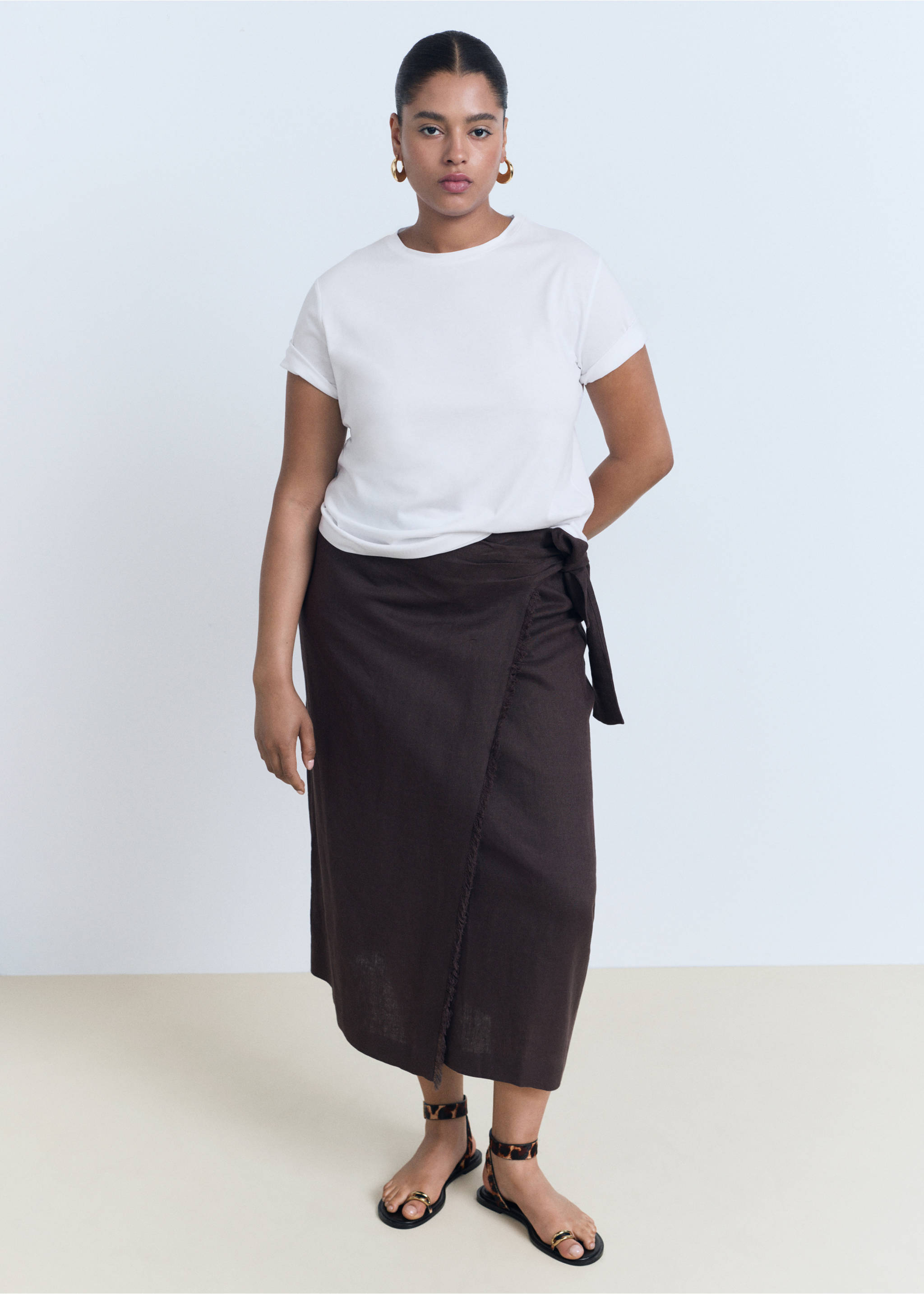 Bavlněné tričko s krátkým rukávem - Detail zboží 3, Bílá. Ref: 17091515-00.