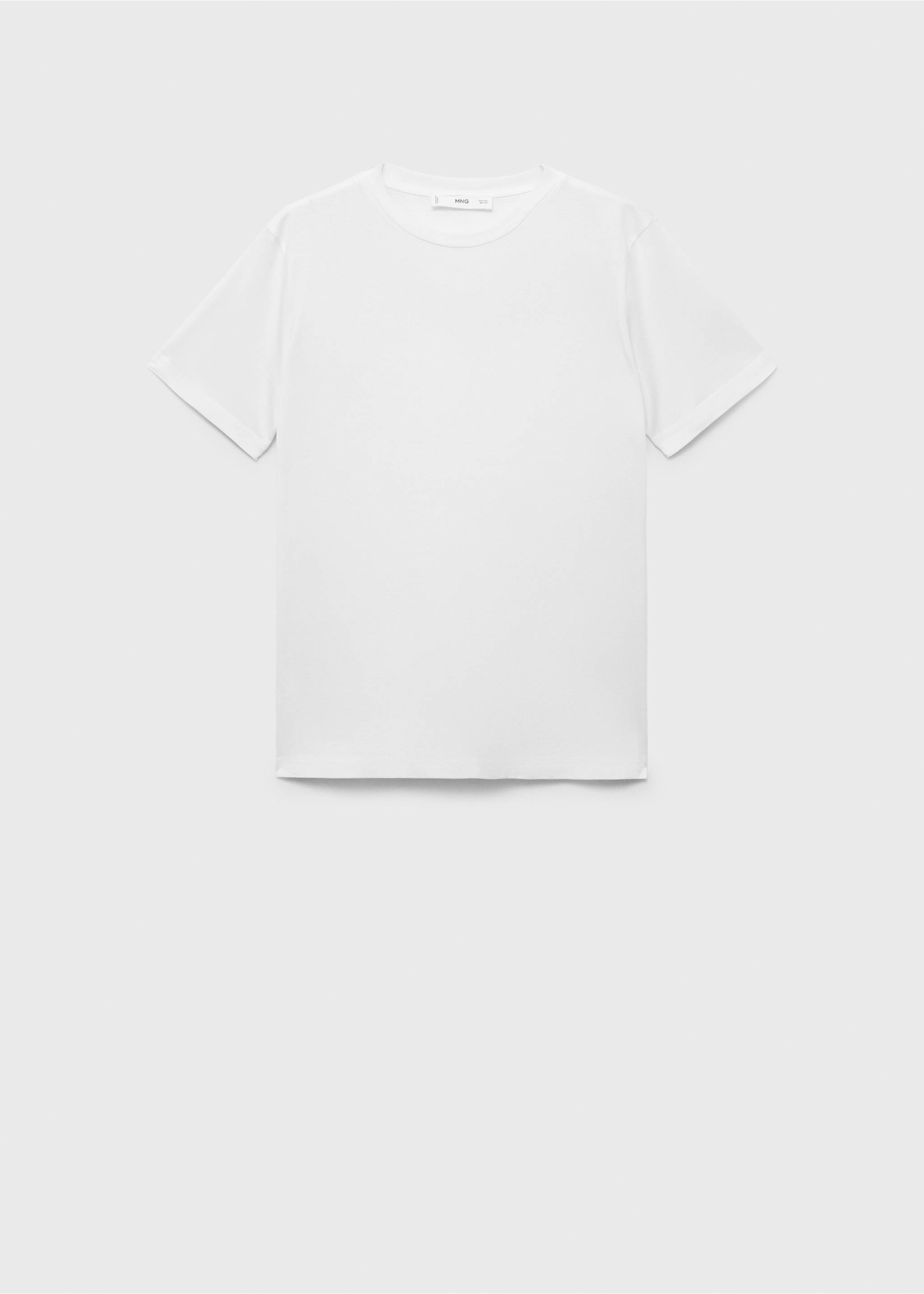 Cotton short-sleeved t-shirt - Article without model, White. Ref: 17091515-00.