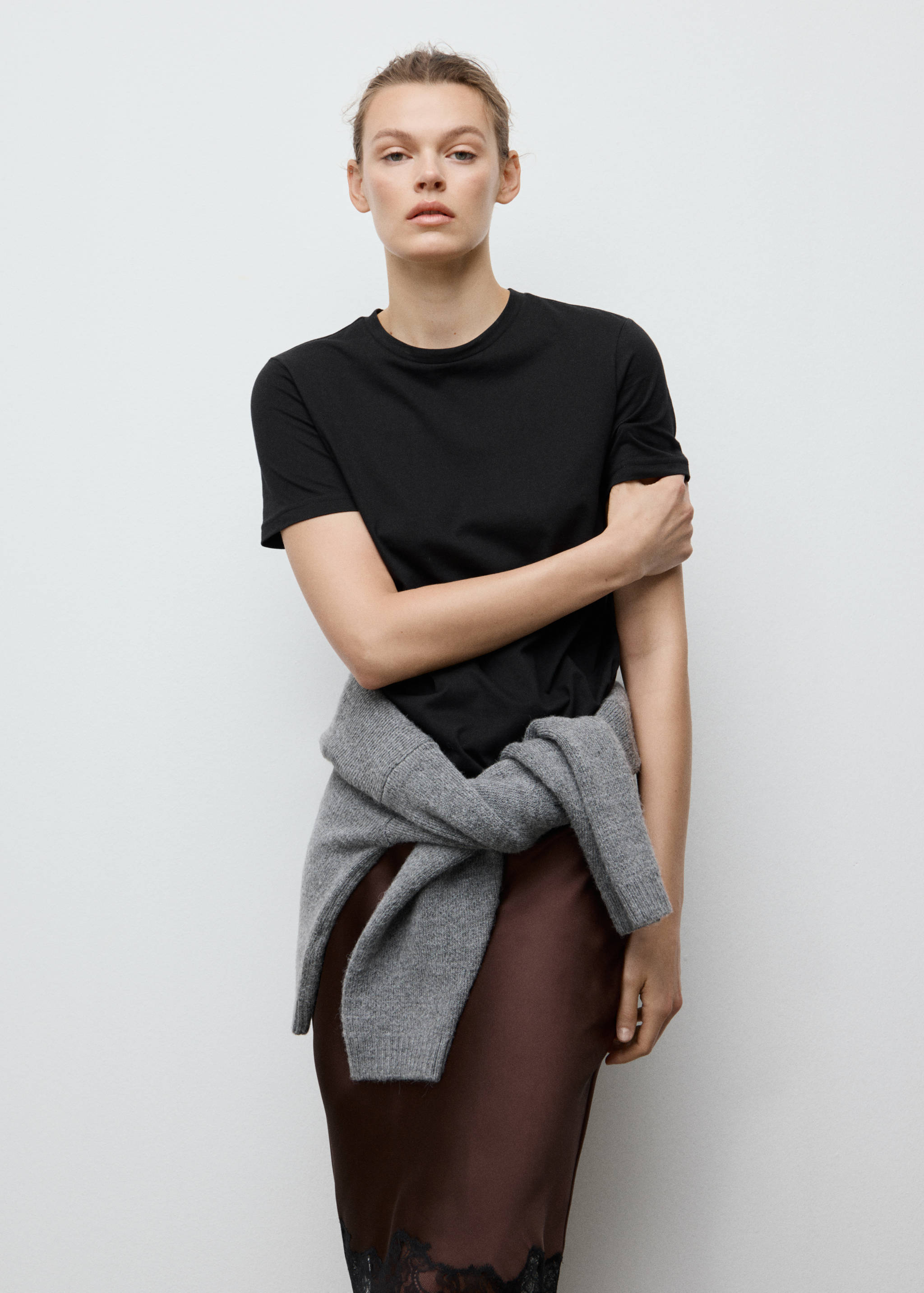 T-shirt coton manches courtes - Plan moyen