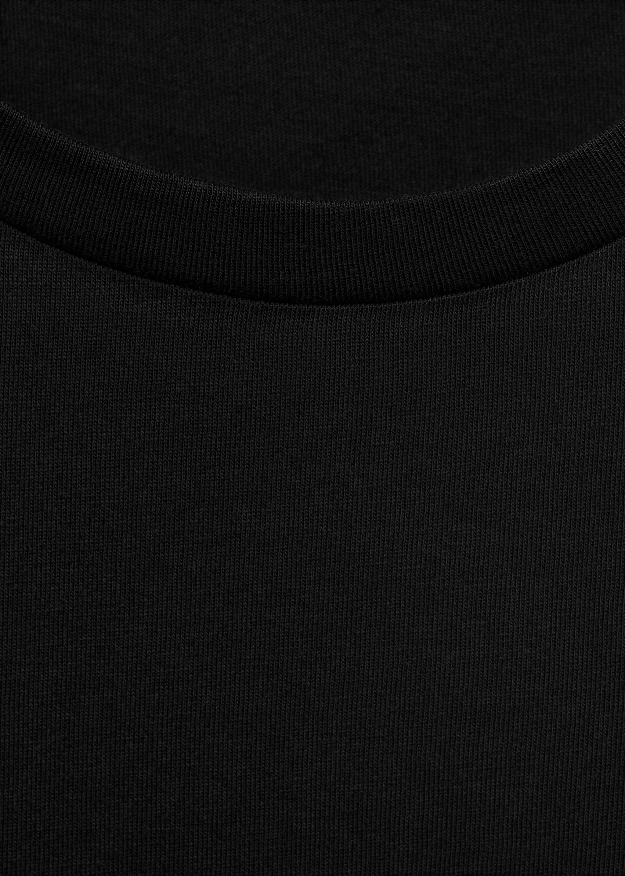 Pamučna majica kratkih rukava - Detalji artikla 8, Crna. Ref: 17091515-00.