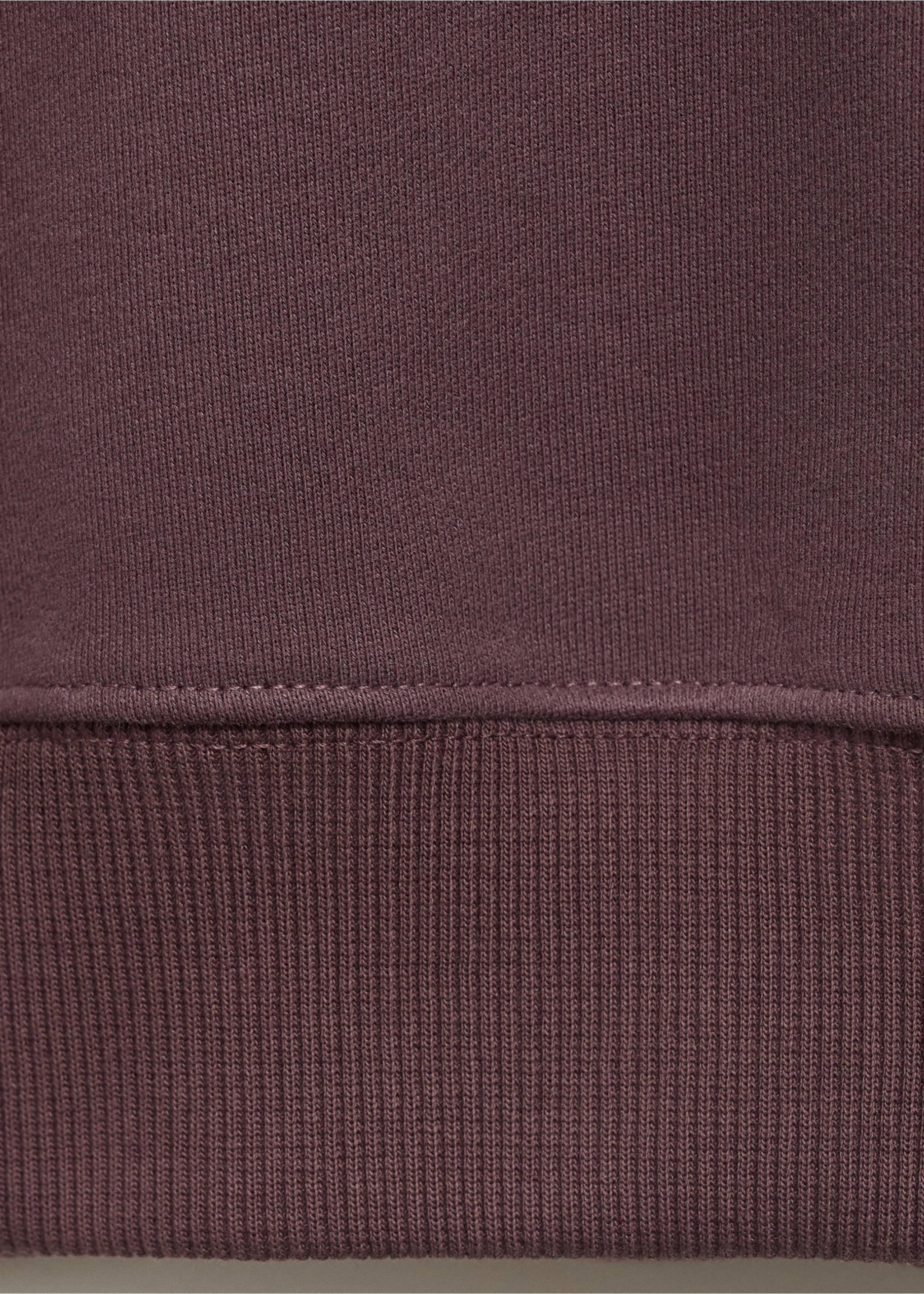 Plain organic cotton sweatshirt - Details of the article 0, Dark Red. Ref: 17091524-00.