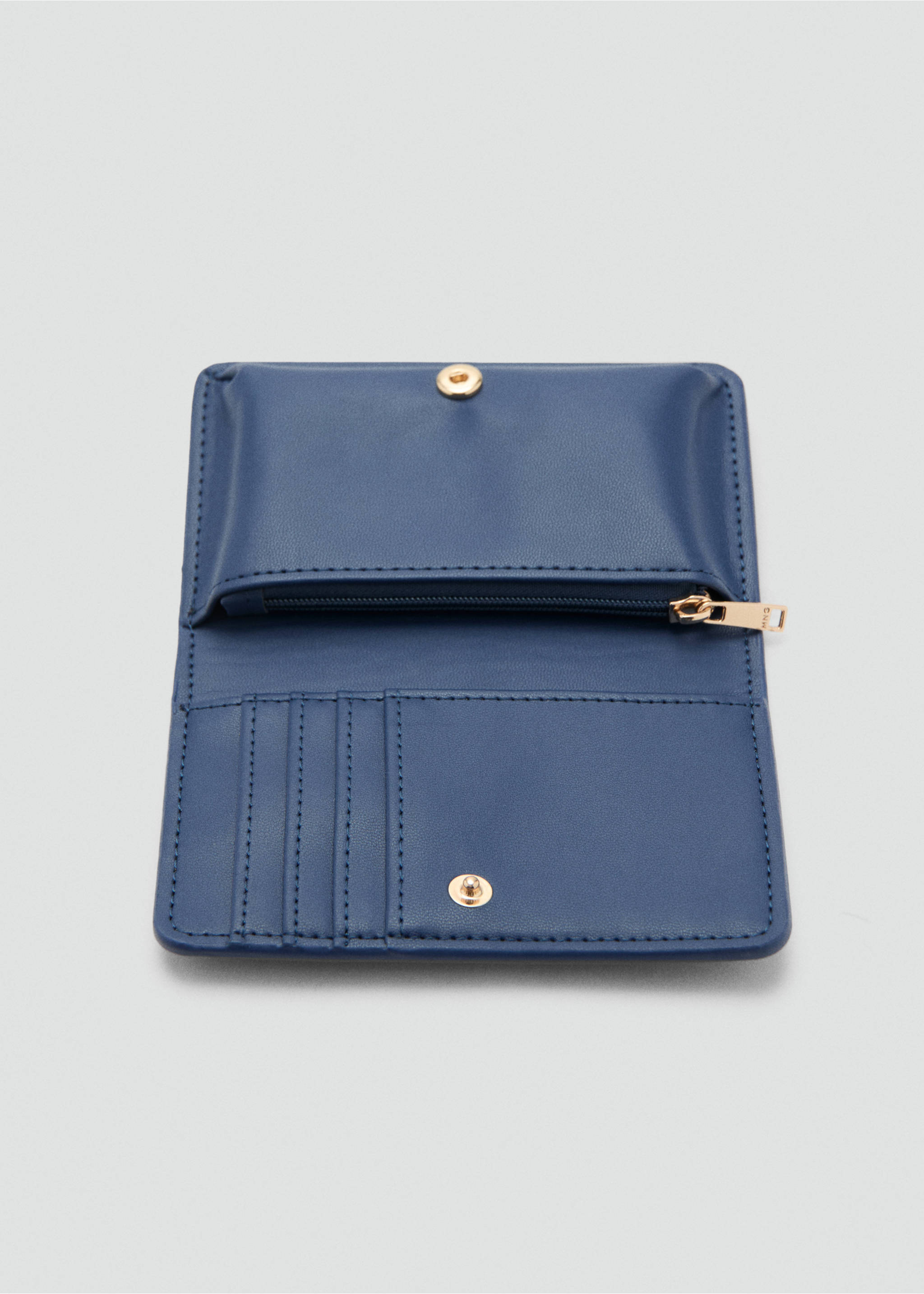 Small wallet with logo print - Details of the article 1, Navy. Ref: 17091533-00.