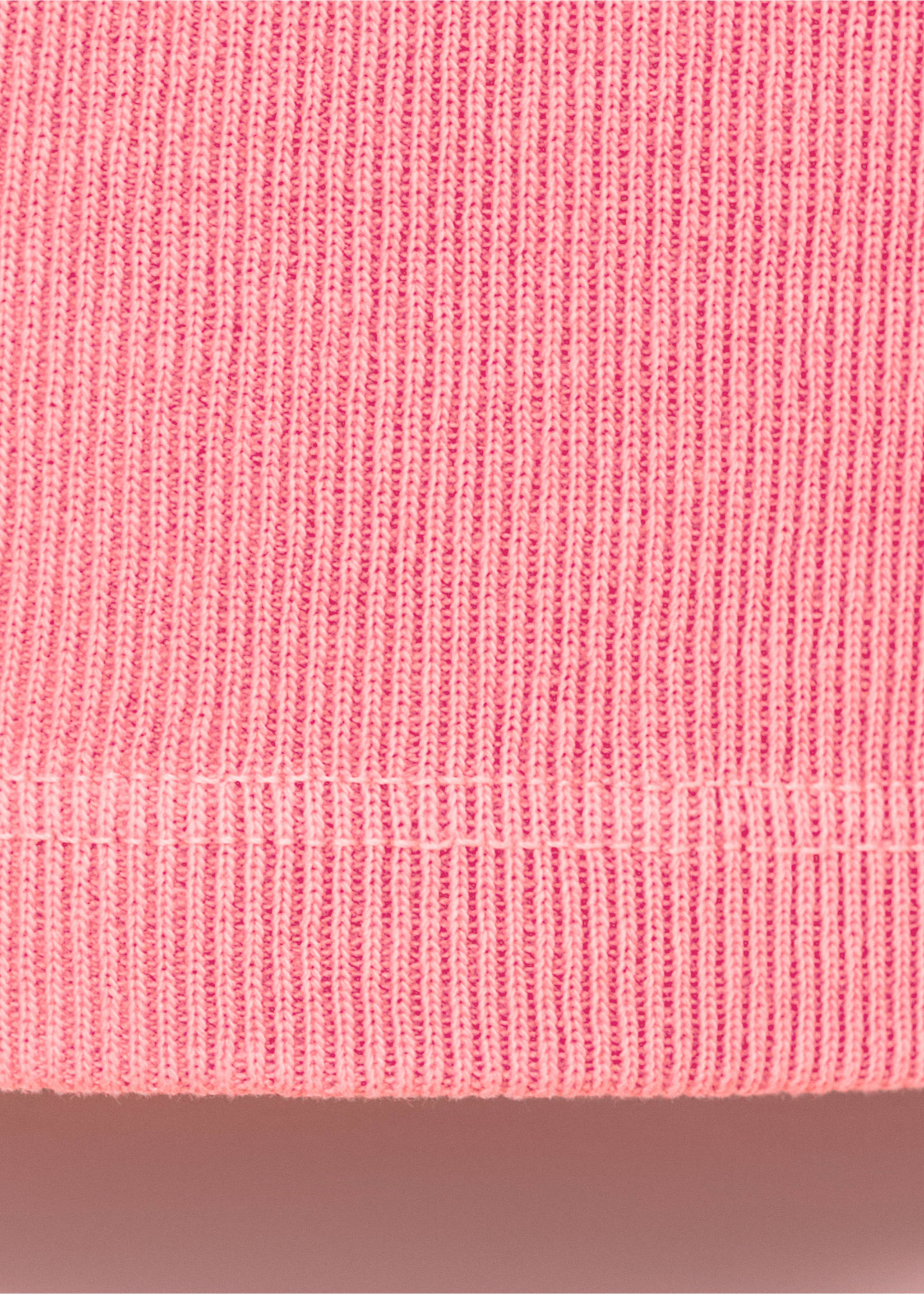Ribbed cotton-blend top - Details of the article 0, Pink. Ref: 17091534-00.
