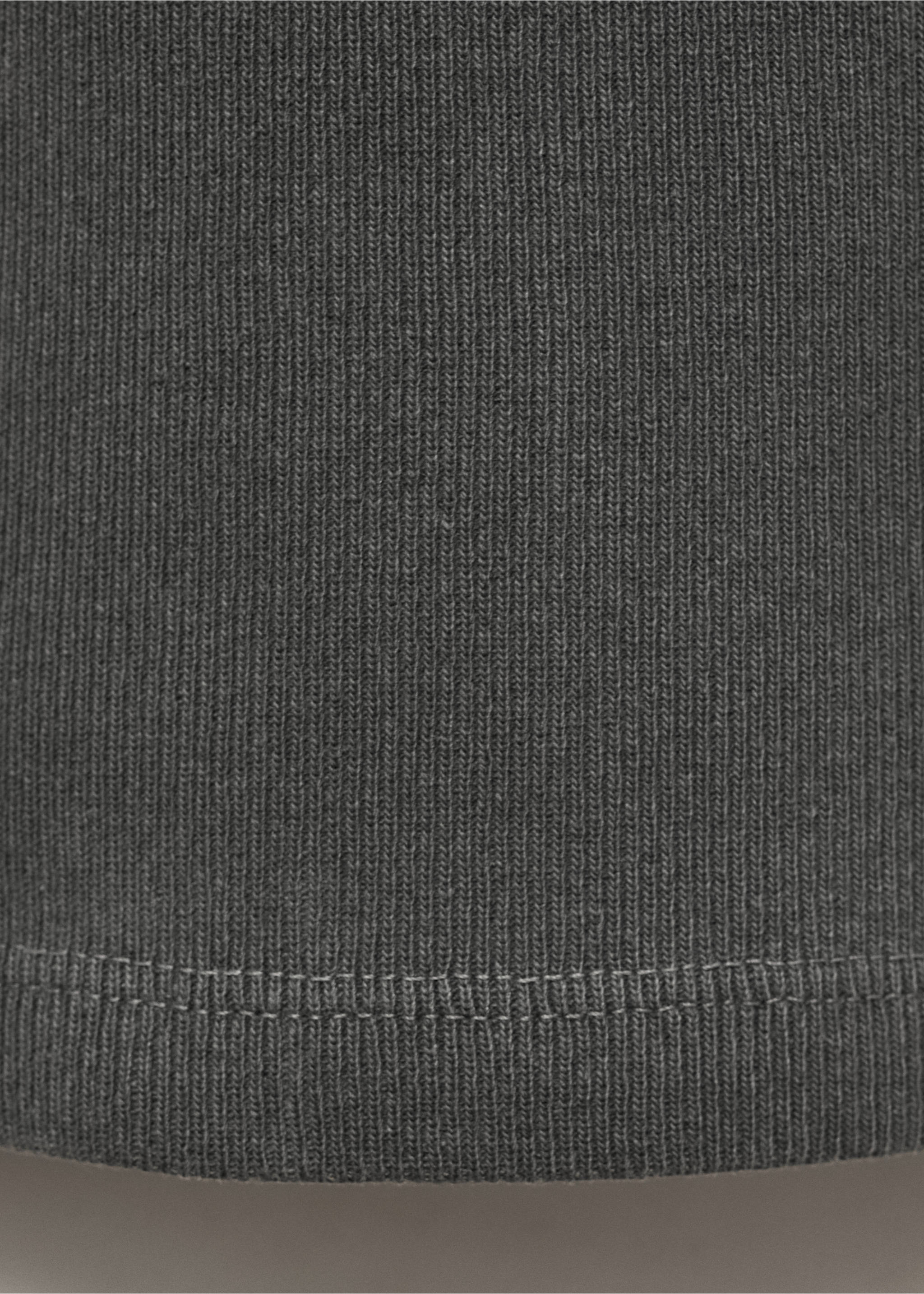 Ribbed cotton-blend top - Details of the article 0, Charcoal. Ref: 17091534-00.