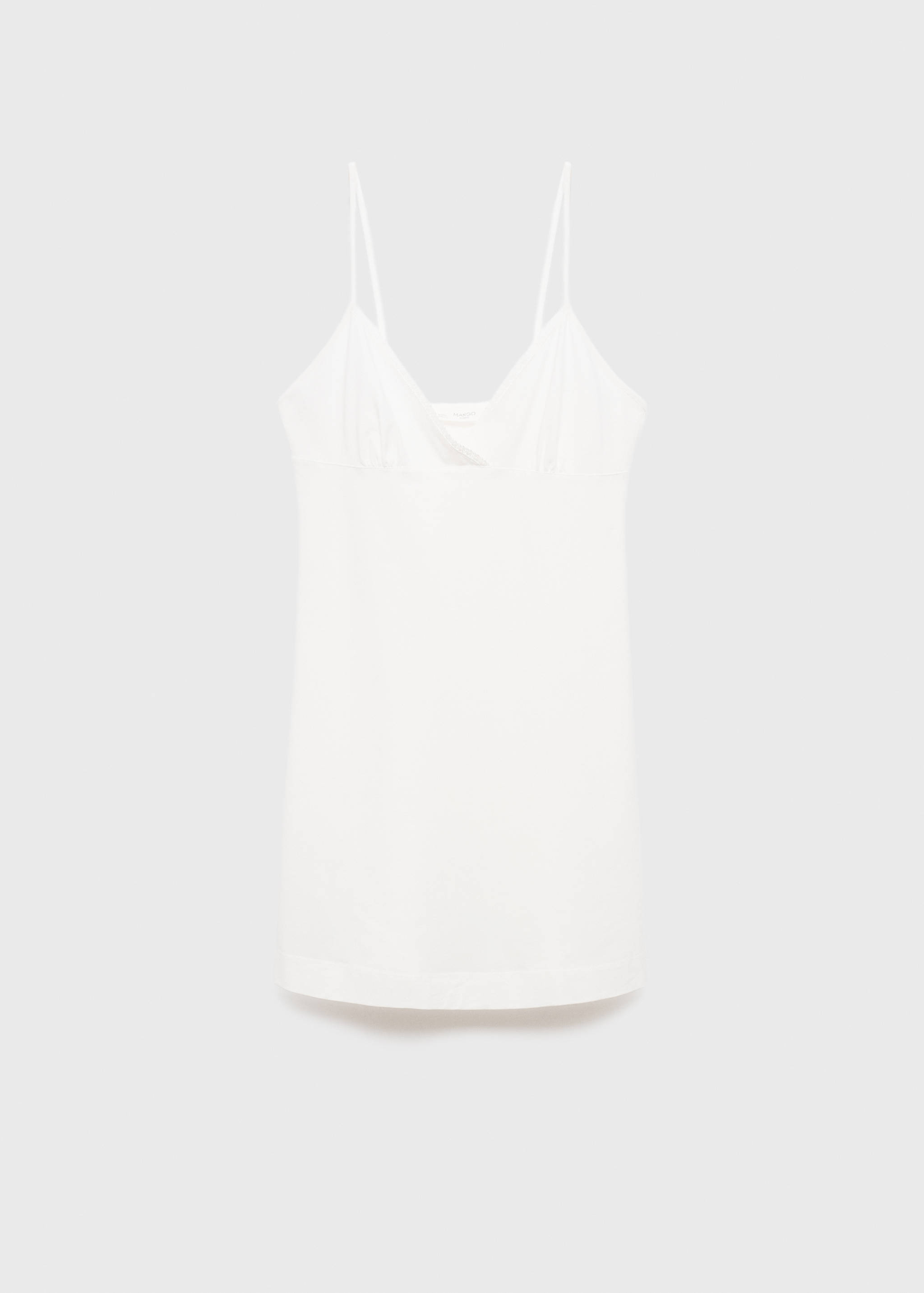 Chemise de nuit coton fluide en dentelle - Article sans modèle