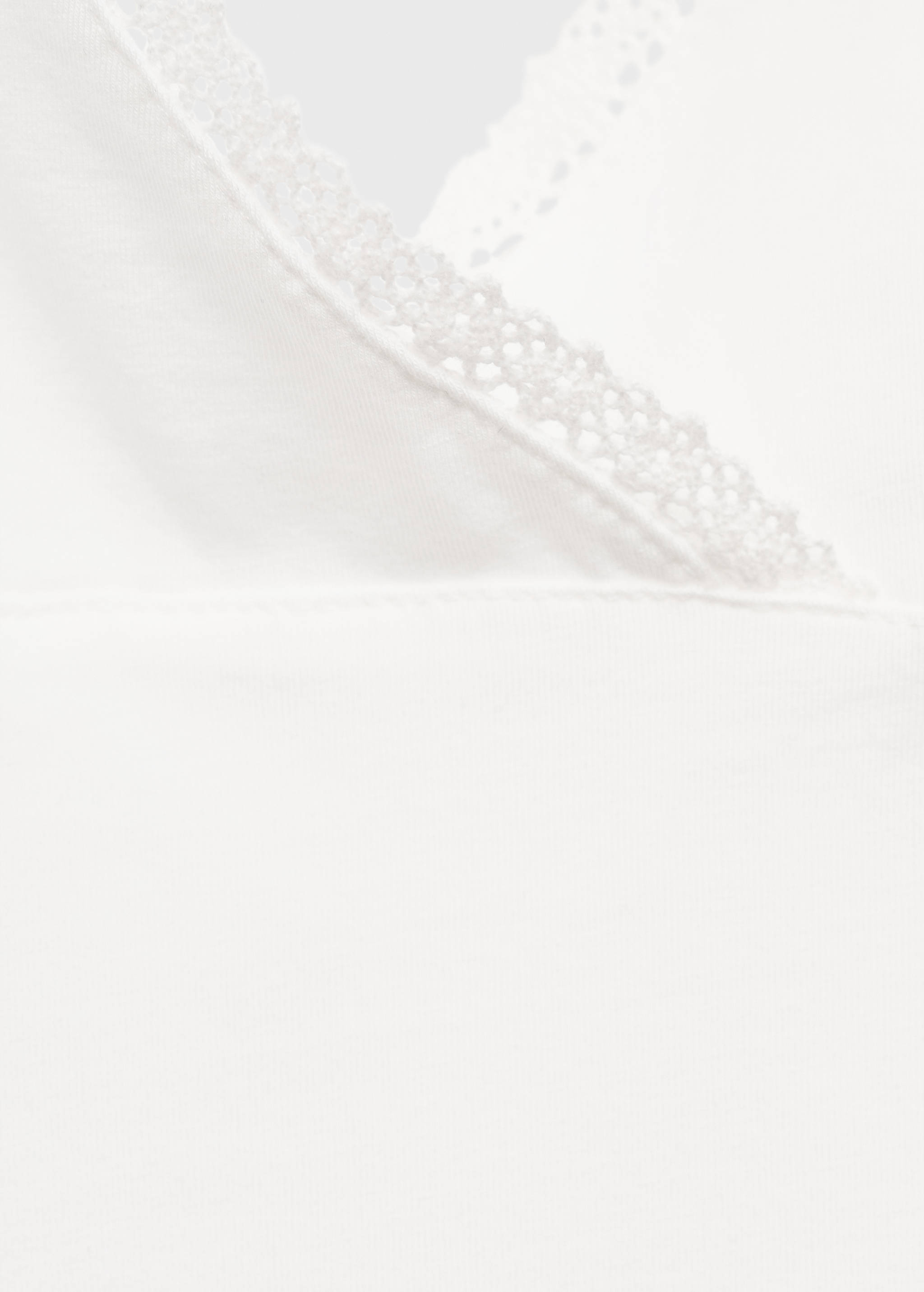 Chemise de nuit coton fluide en dentelle - Détail de l'article 0