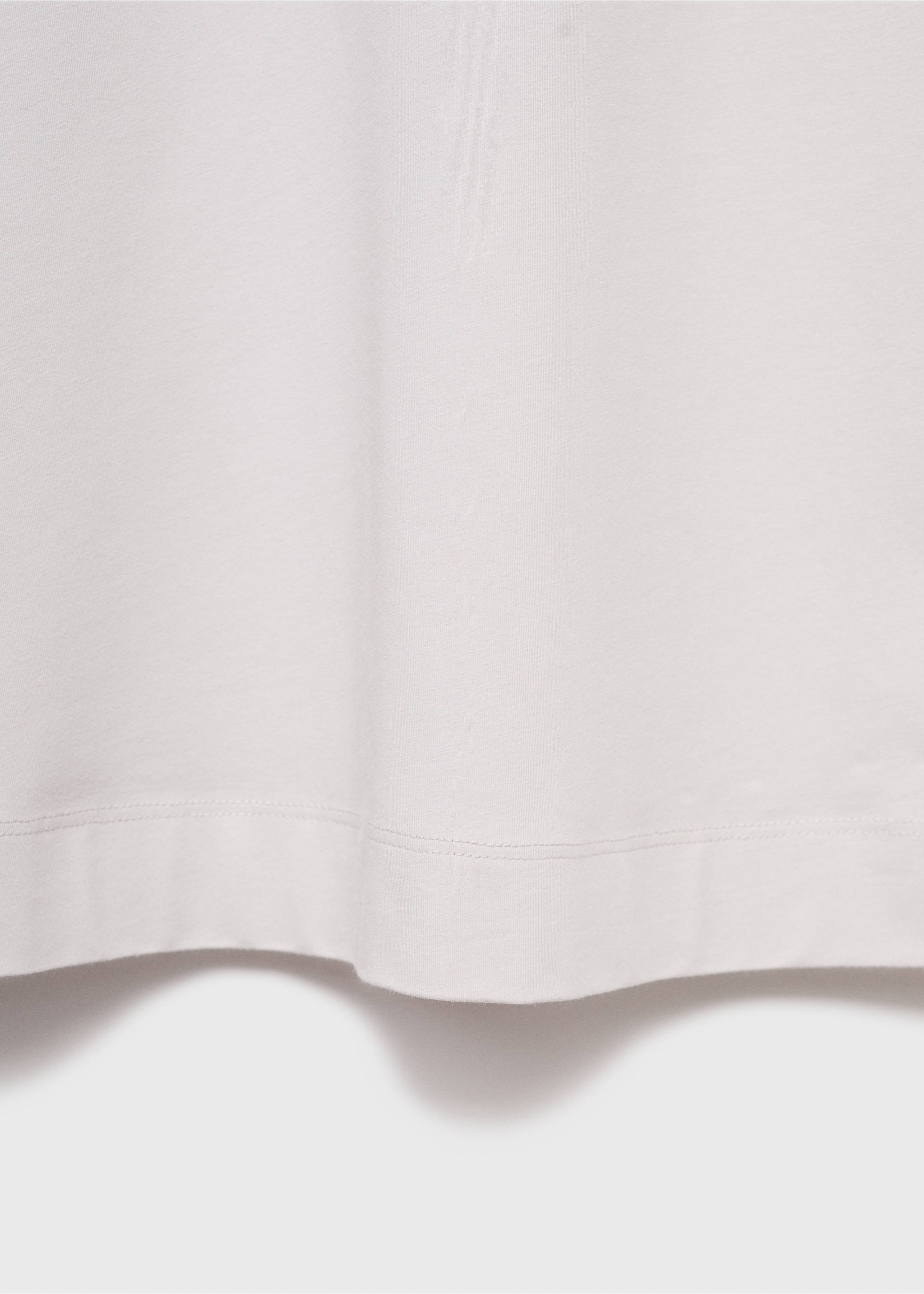 Fluid cotton nightdress with lace detailing - Details of the article 0, Light/Pastel Grey. Ref: 17091538-00.