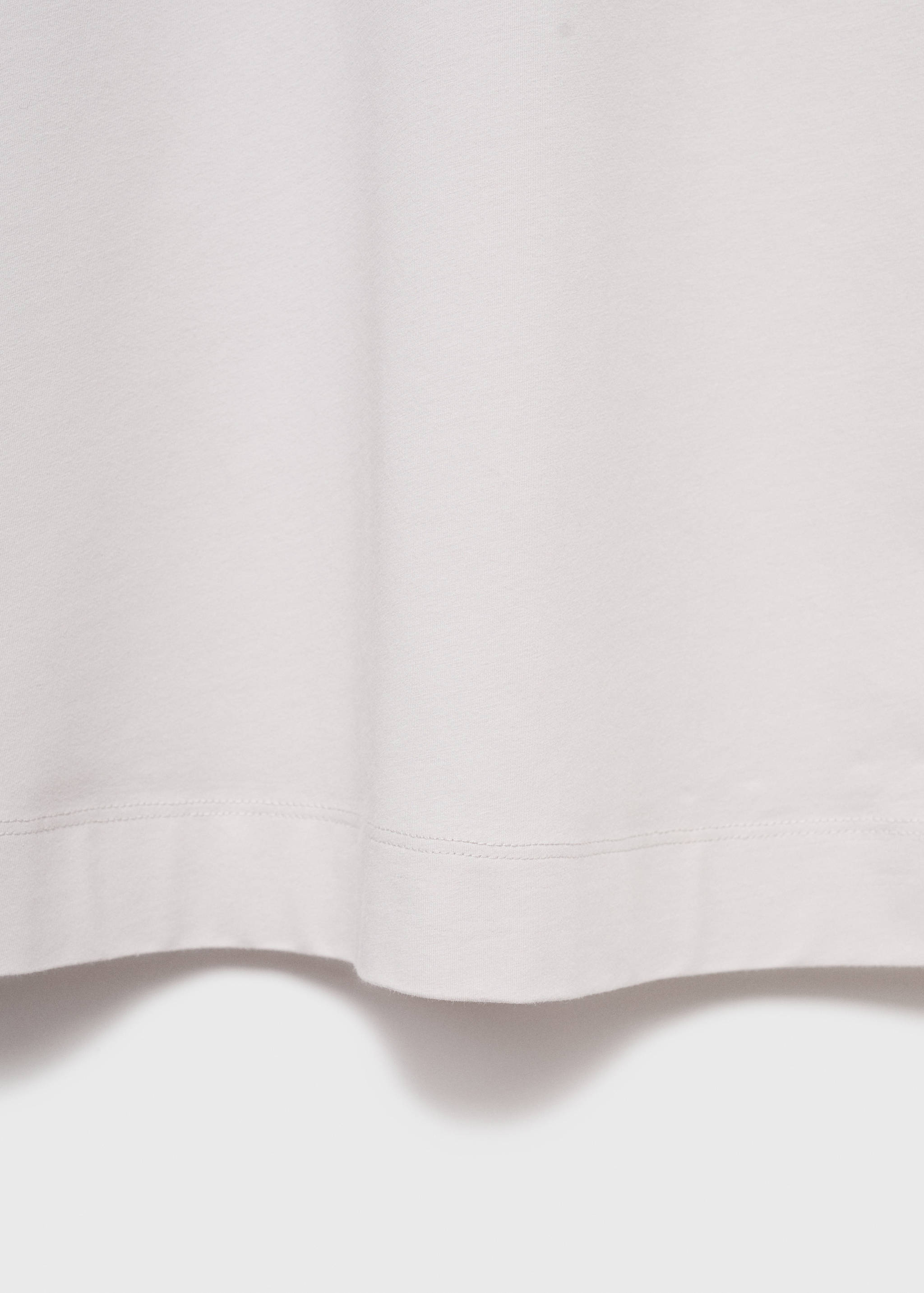 Fluid cotton nightdress with lace detailing - Details of the article 0
