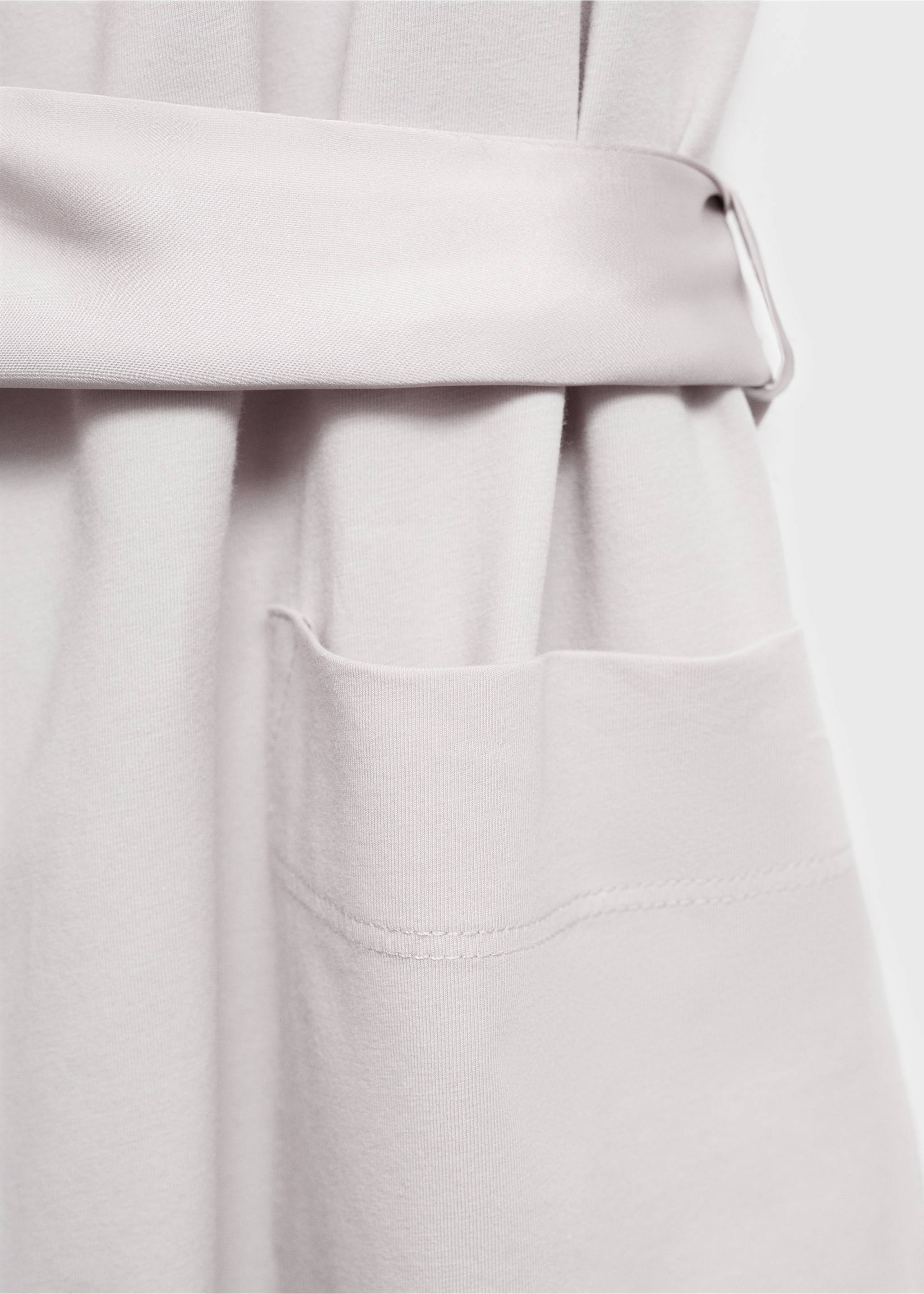 Peignoir en coton liseré satin - Détail de l'article 8, Gris clair/pastel. Ref: 17091539-00.