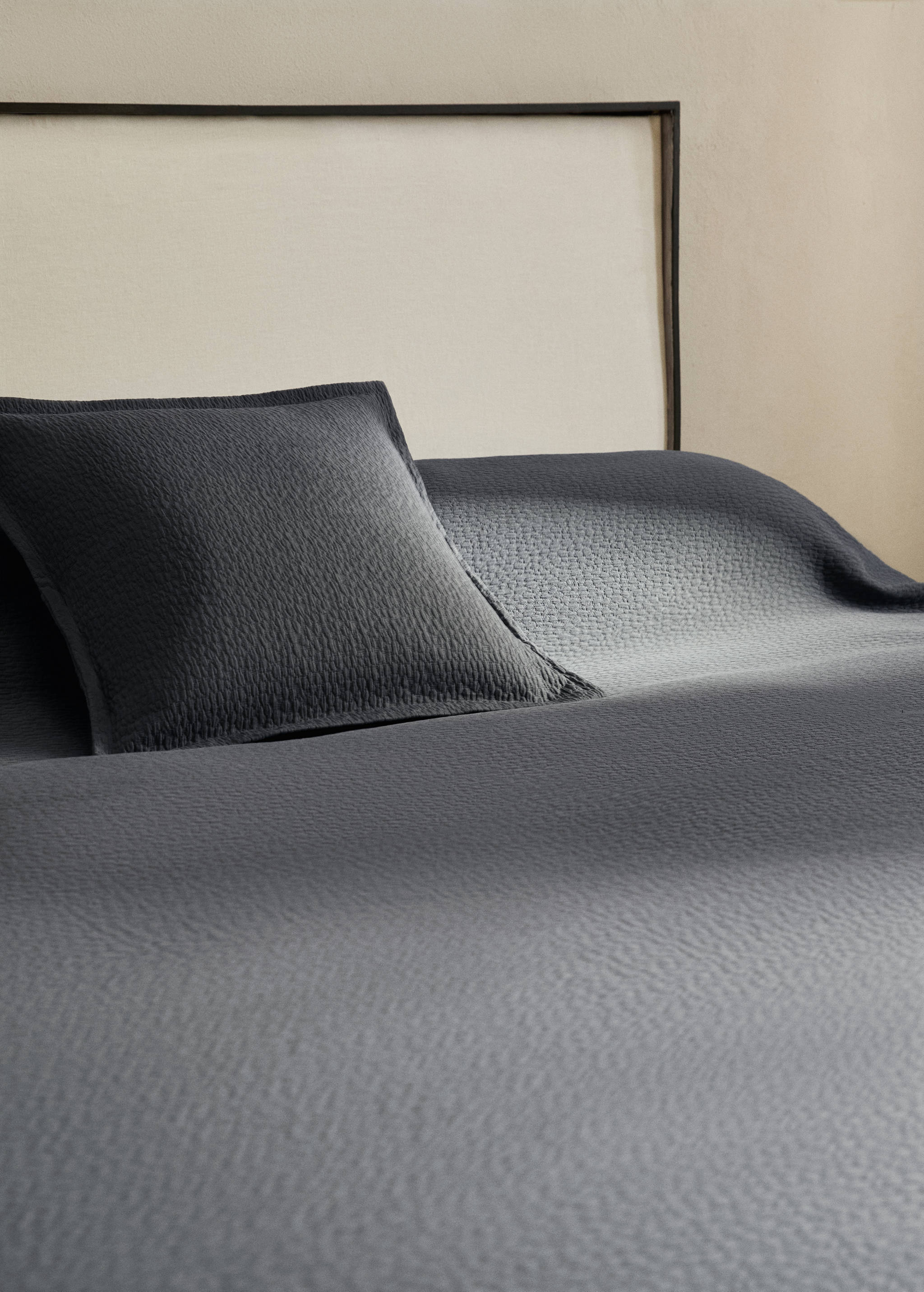 Přehoz na postel z bavlny garment-dyed se strukturou, na postel 130/150 cm - Detail zboží 7