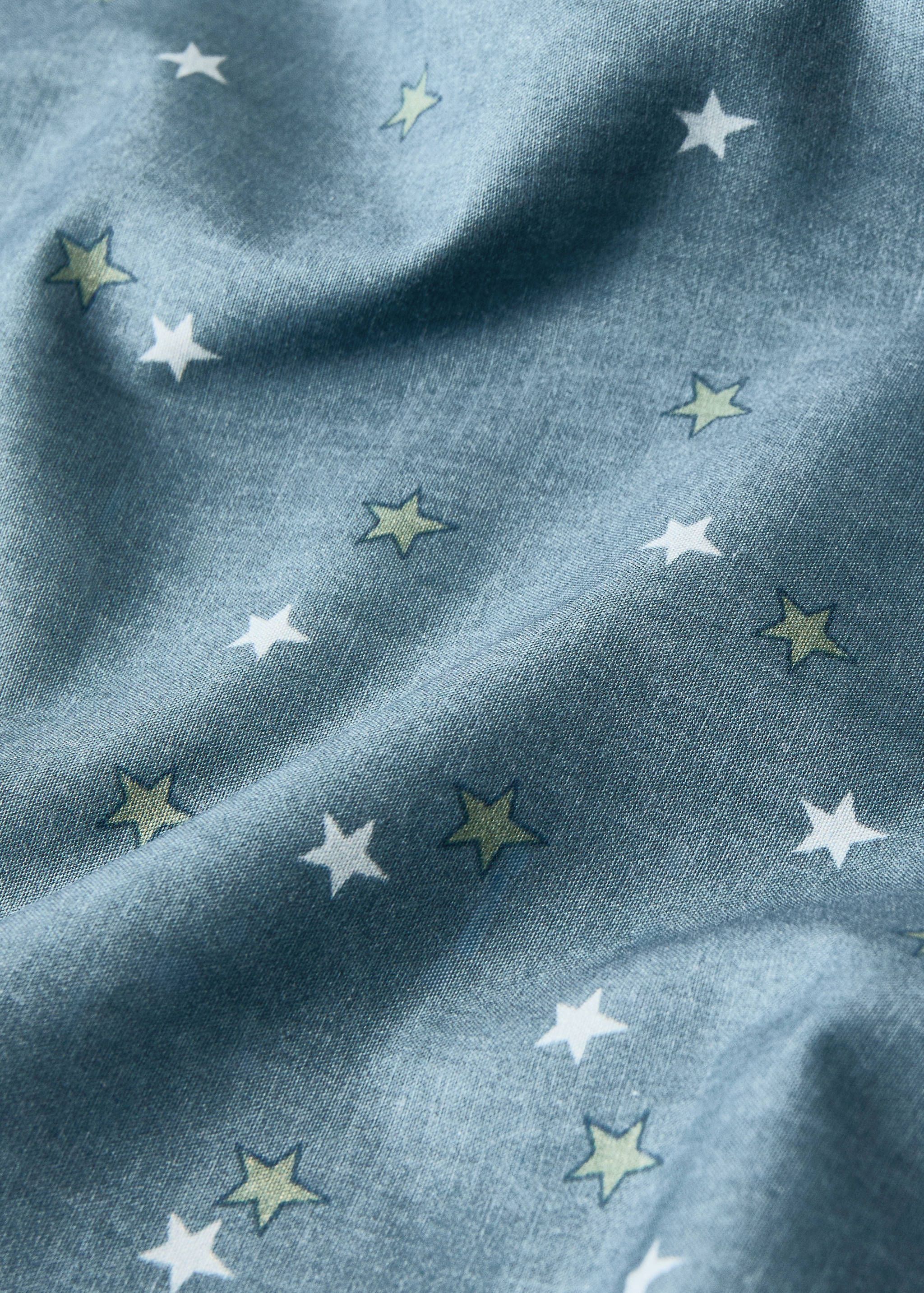 Reversible cotton percale cotton duvet cover with stars for cot - Details of the article 3
