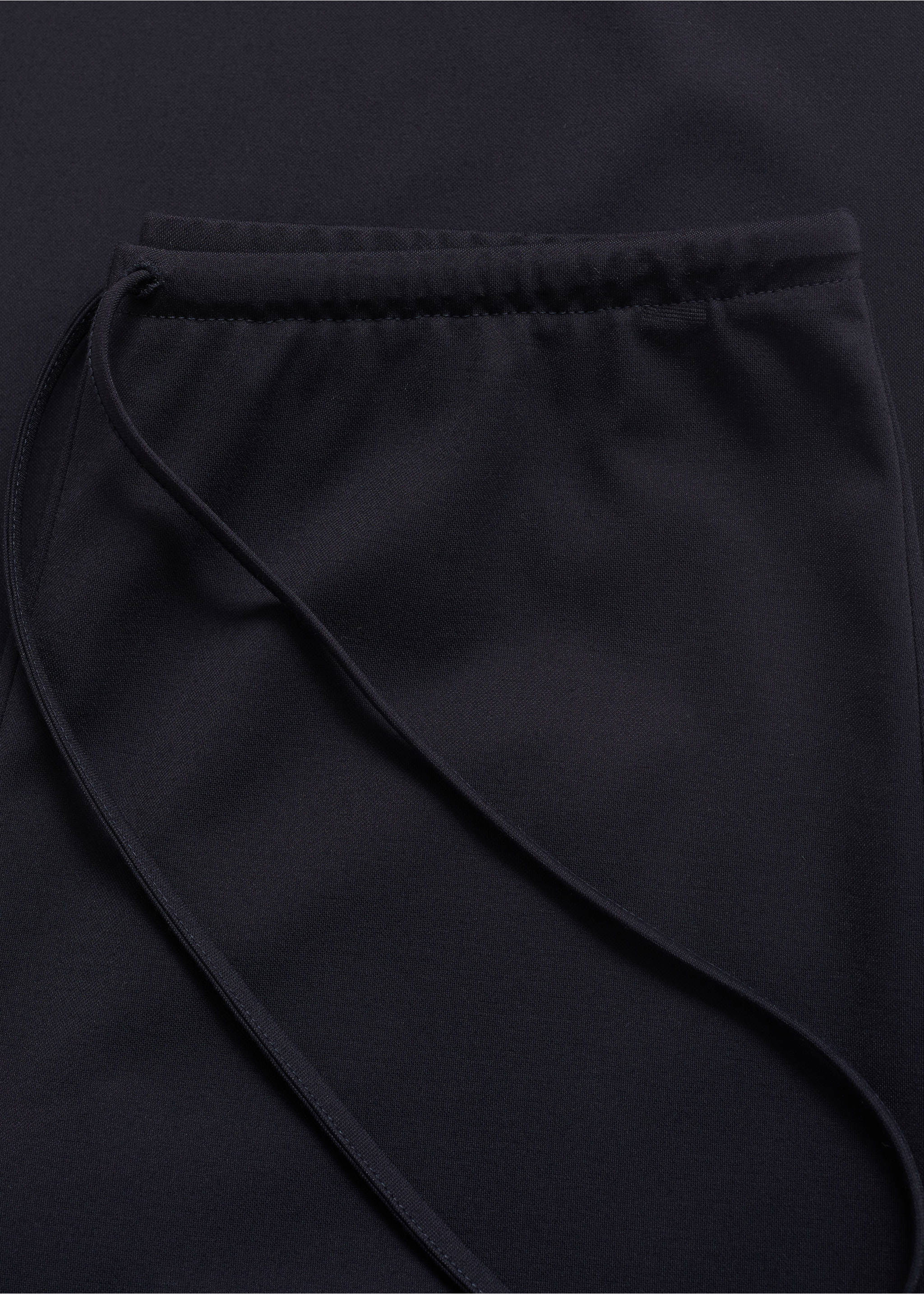 Wide leg trousers with elasticated waist - Details of the article 0, Navy. Ref: 17091578-00.