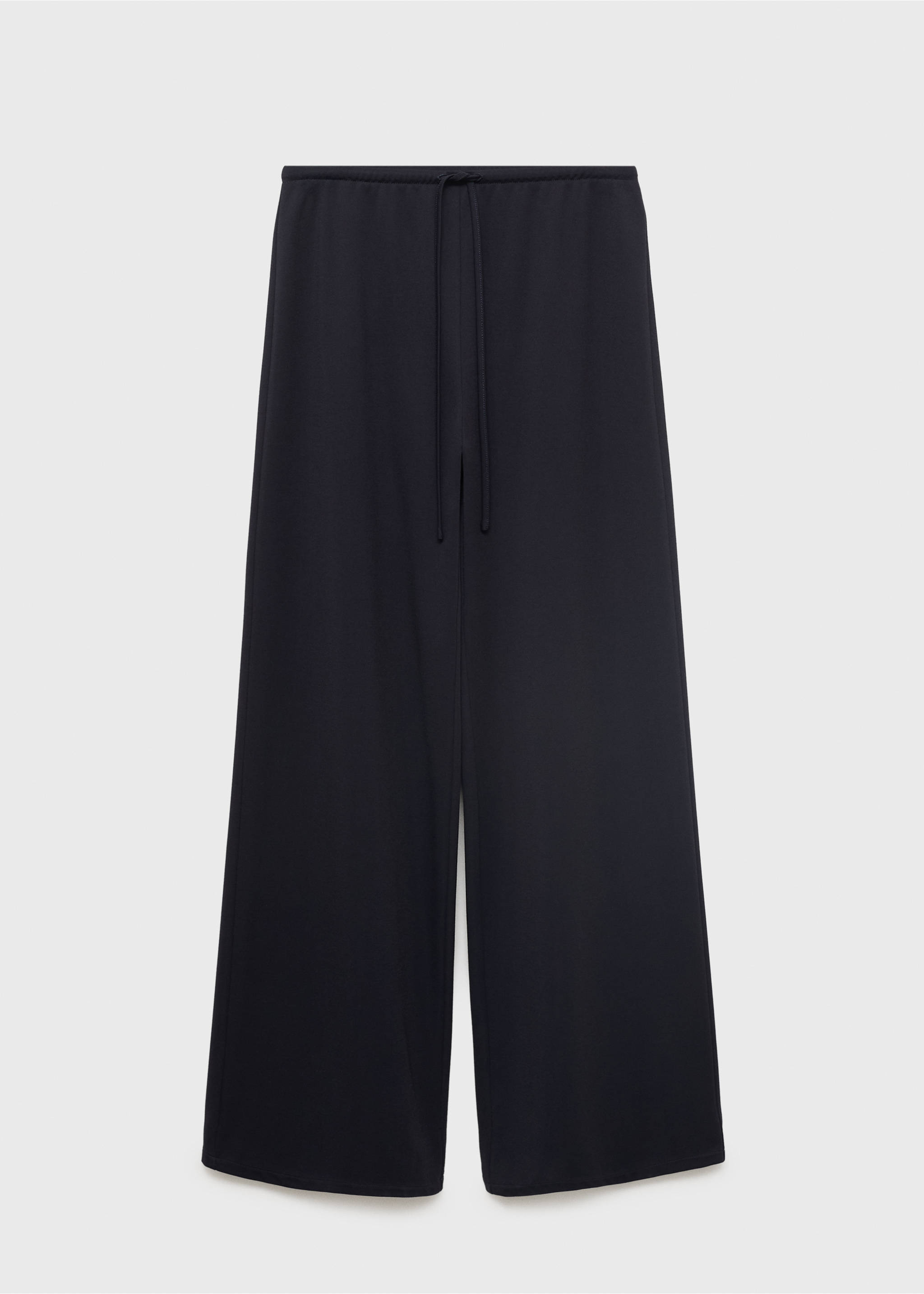 Wide-leg broek met elastische tailleband - Artikel zonder model, Marineblauw. Ref: 17091578-00.