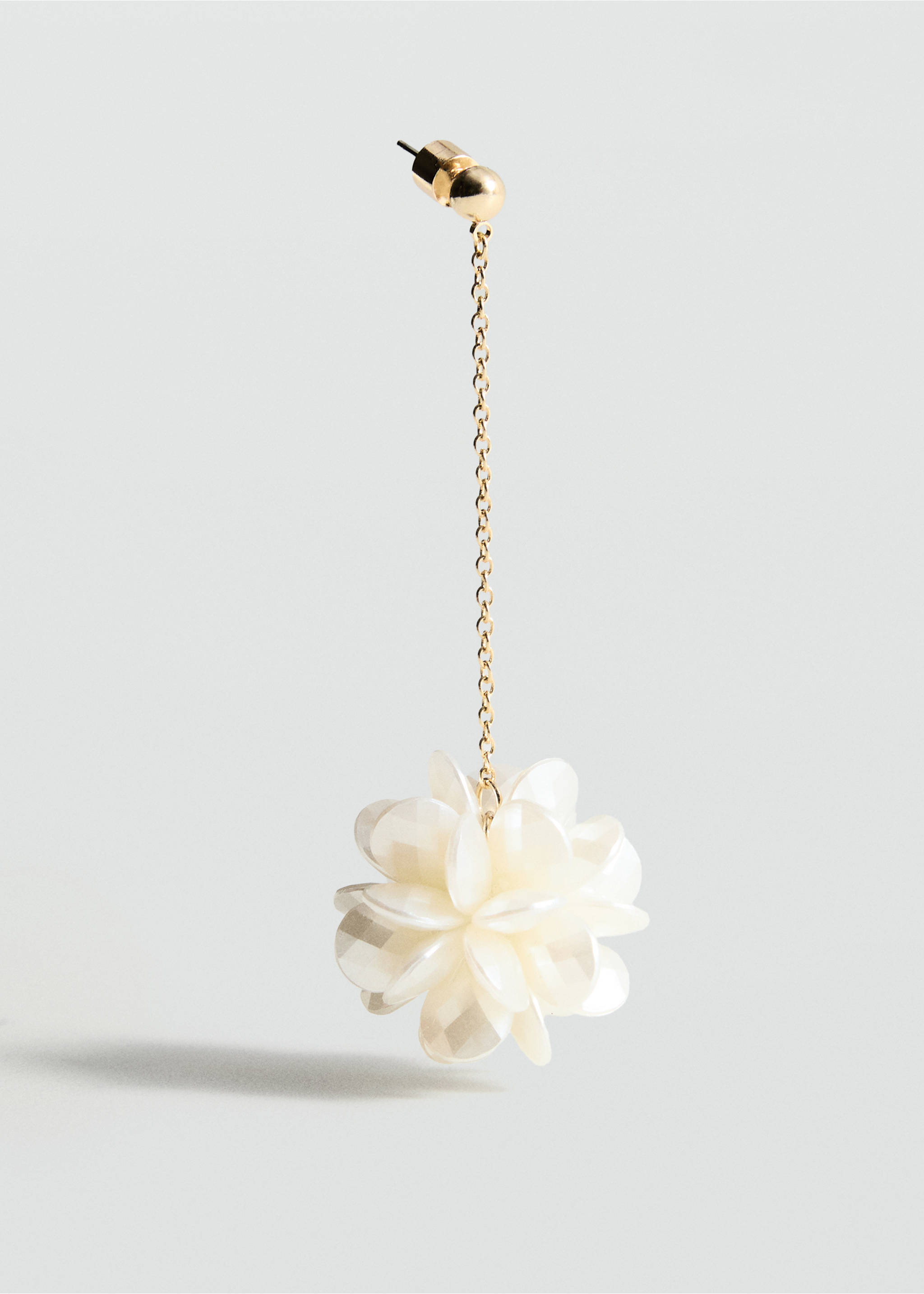 Pendientes largos flores - Plano medio, Oro. Ref: 17091583-00.