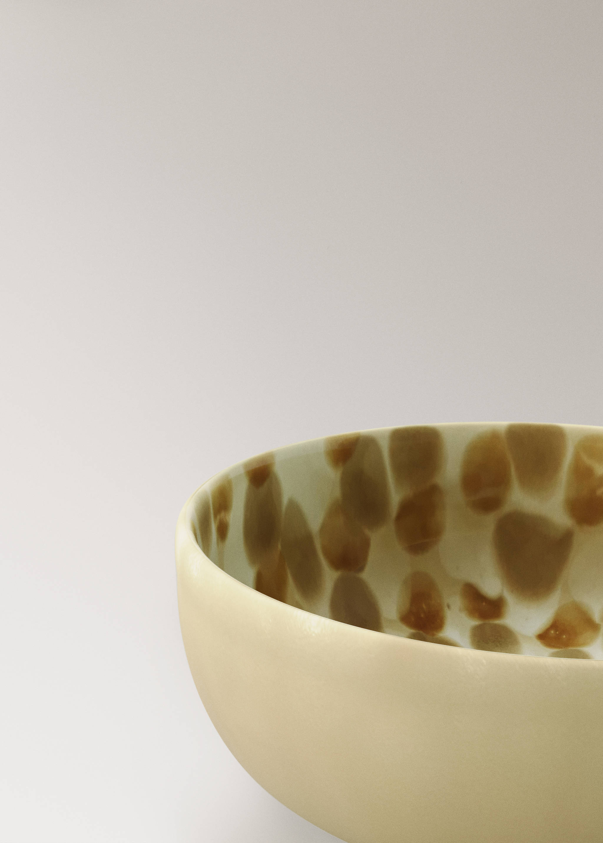 Steingutschale mit reaktiver Glasur und mit Punkte-Motiv - Detail des Artikels 1
