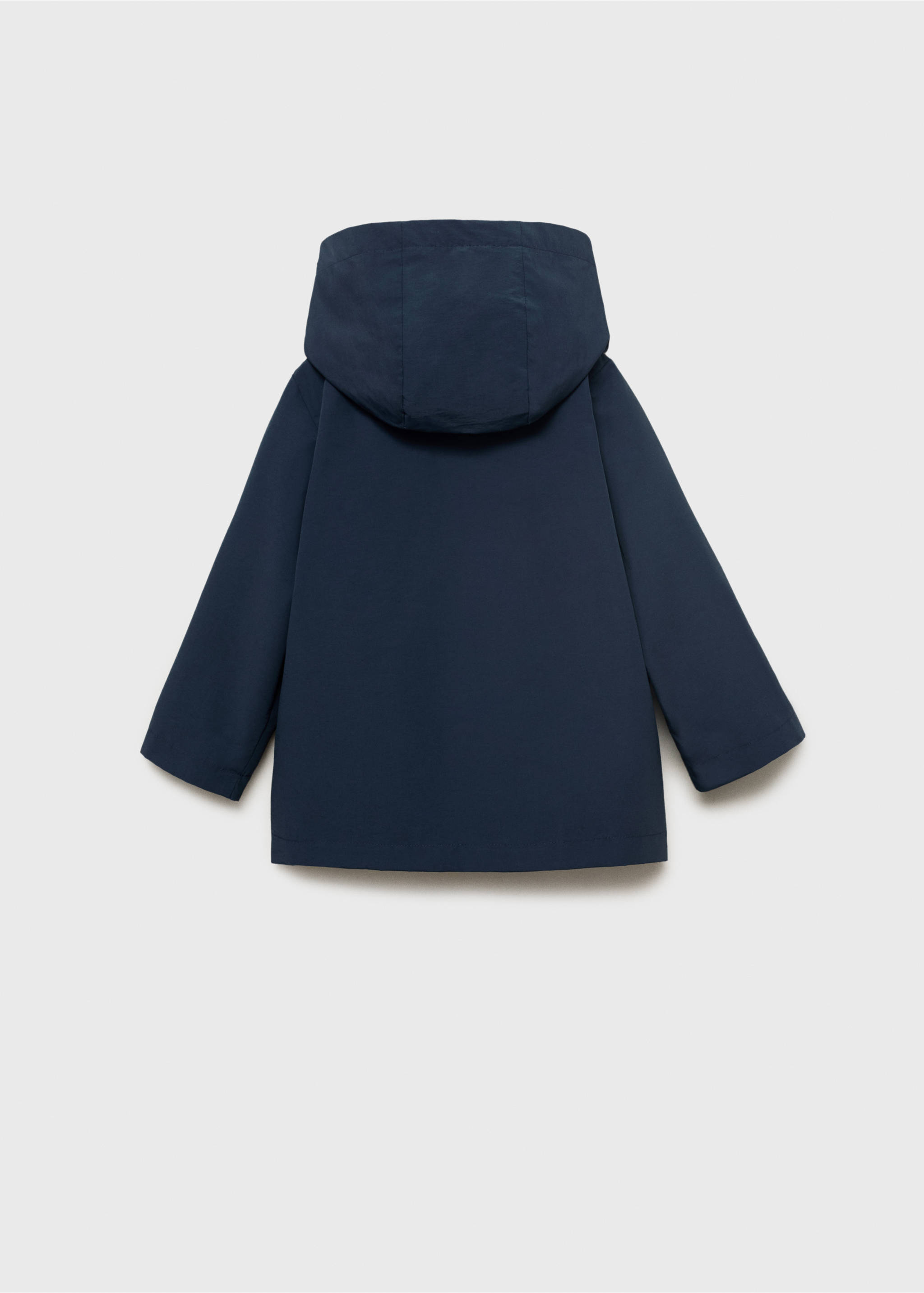 Hooded cotton parka - Reverse of the article, Navy. Ref: 17092532-00.