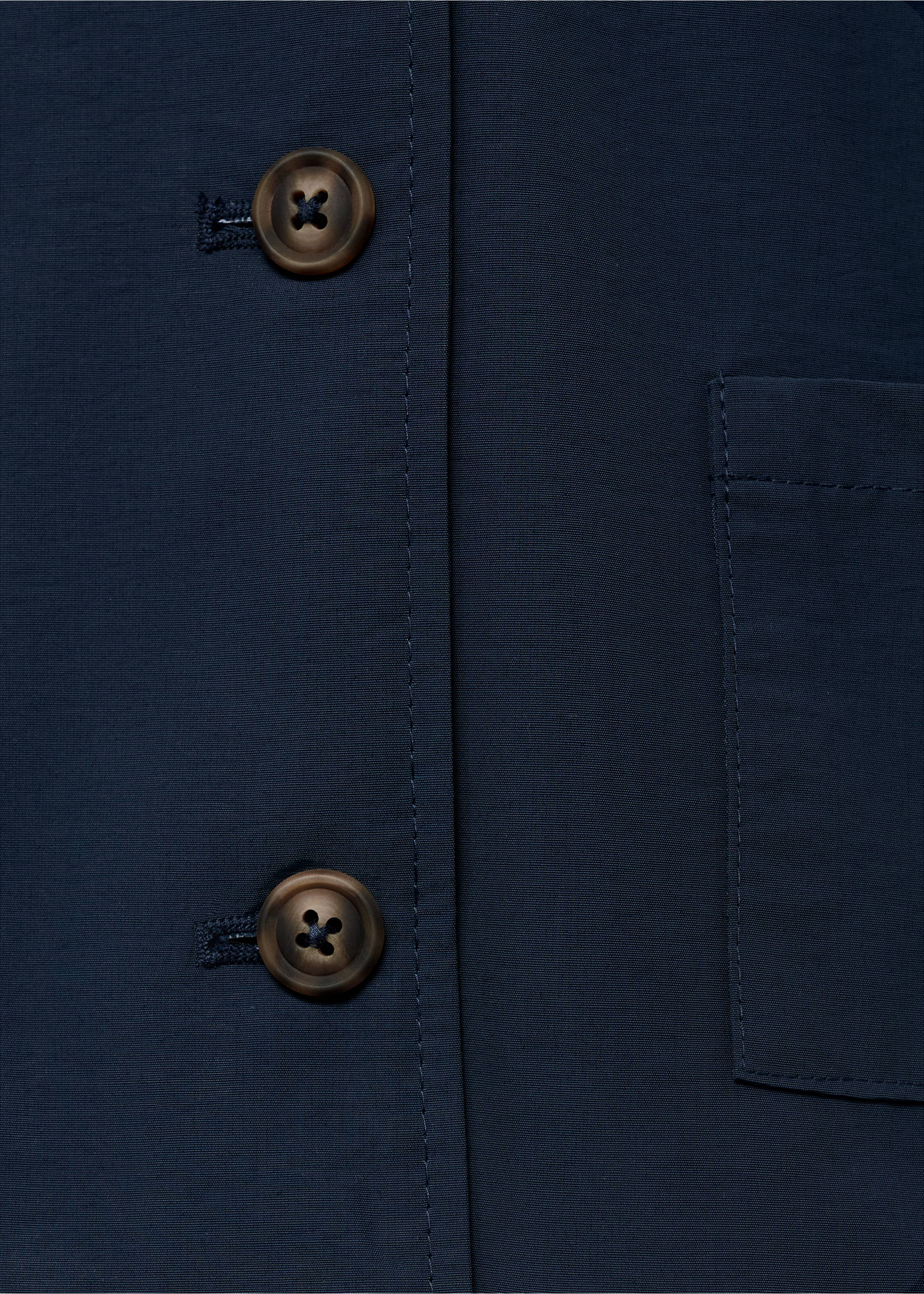 Hooded cotton parka - Details of the article 8, Navy. Ref: 17092532-00.
