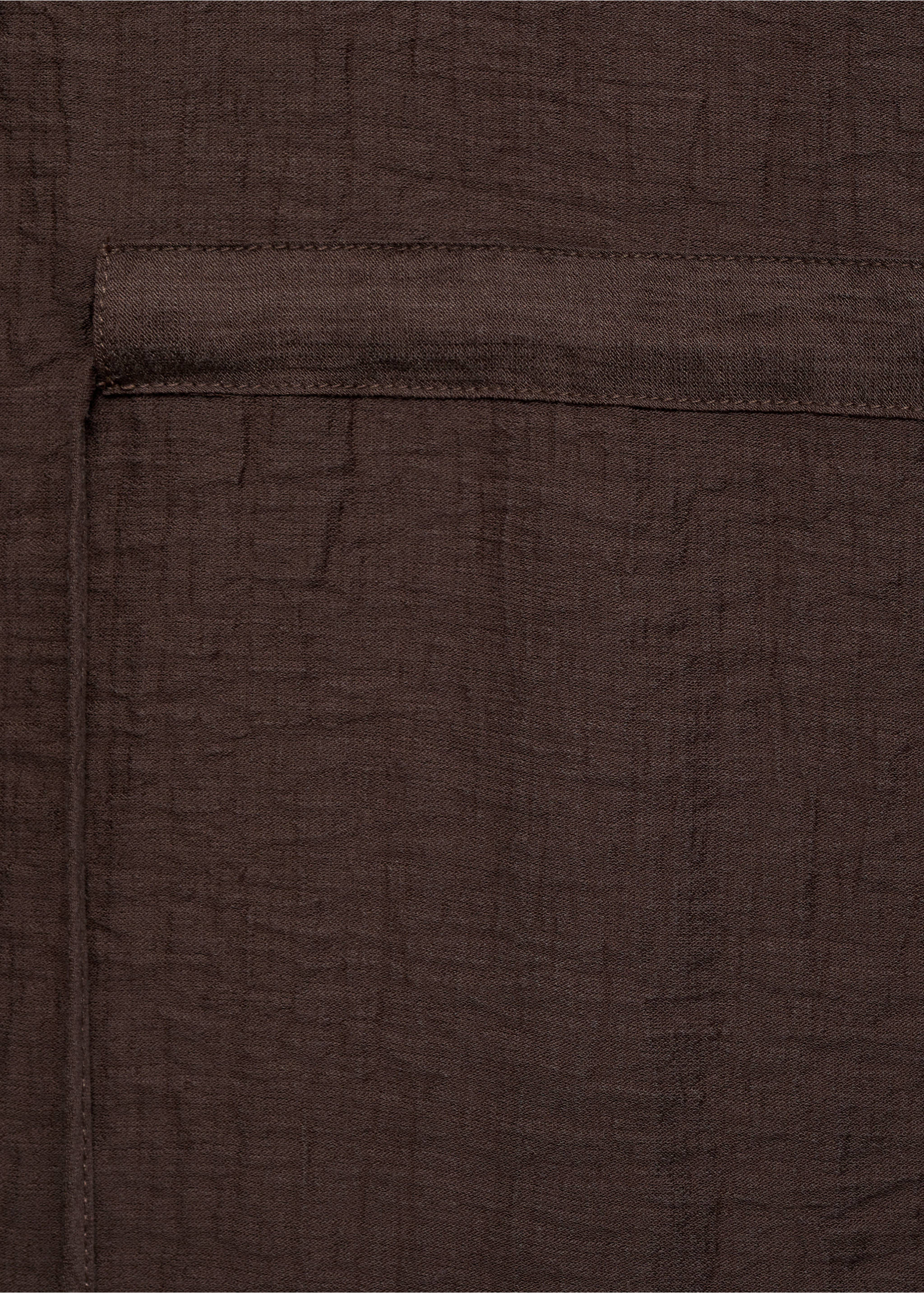 Lyocell shirt with adjustable waist - Details of the article 0, Chocolate. Ref: 17092535-00.