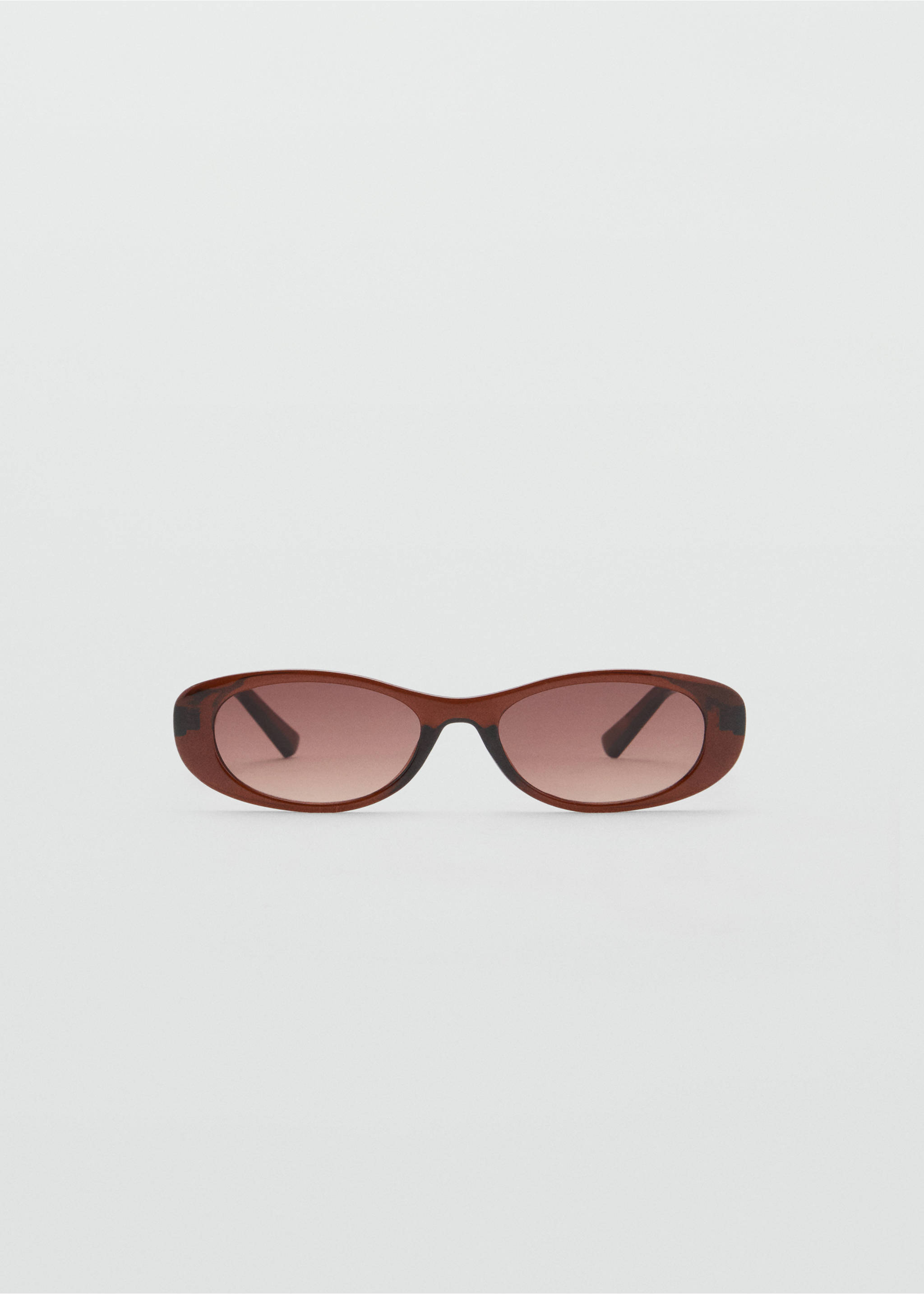 Oval-frame sunglasses - Article without model, Brown. Ref: 17092537-00.