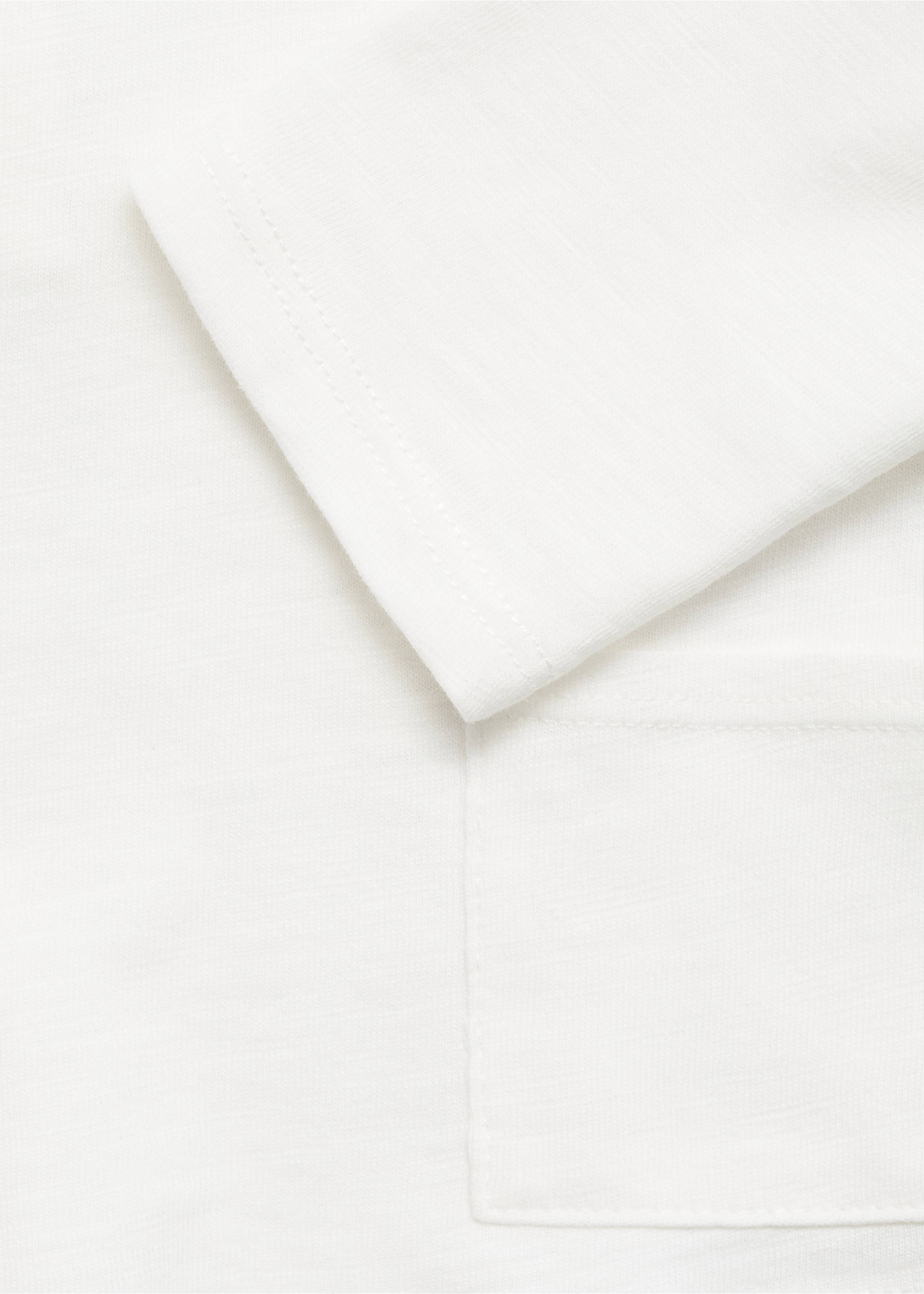 Pocket cotton T-shirt - Details of the article 0, Off White. Ref: 17092538-00.