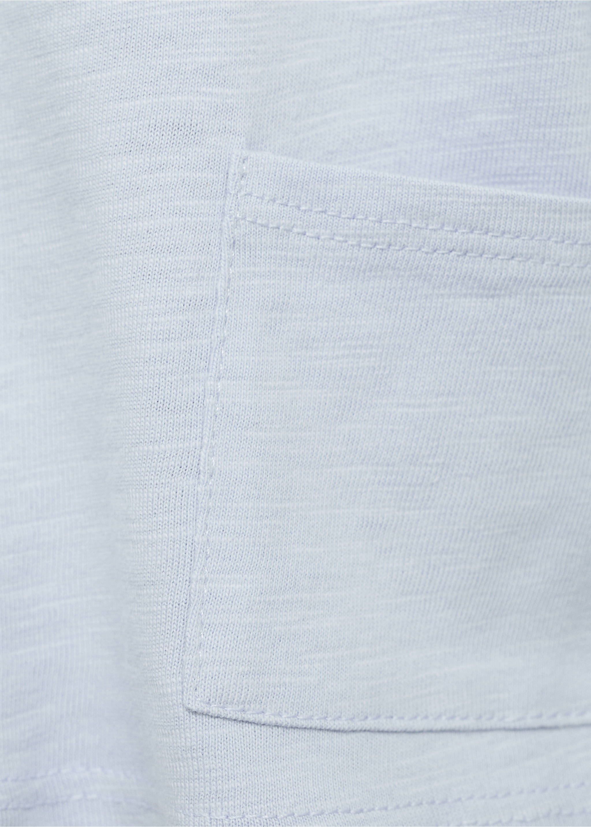 Pocket cotton T-shirt - Details of the article 8, Sky Blue. Ref: 17092538-00.
