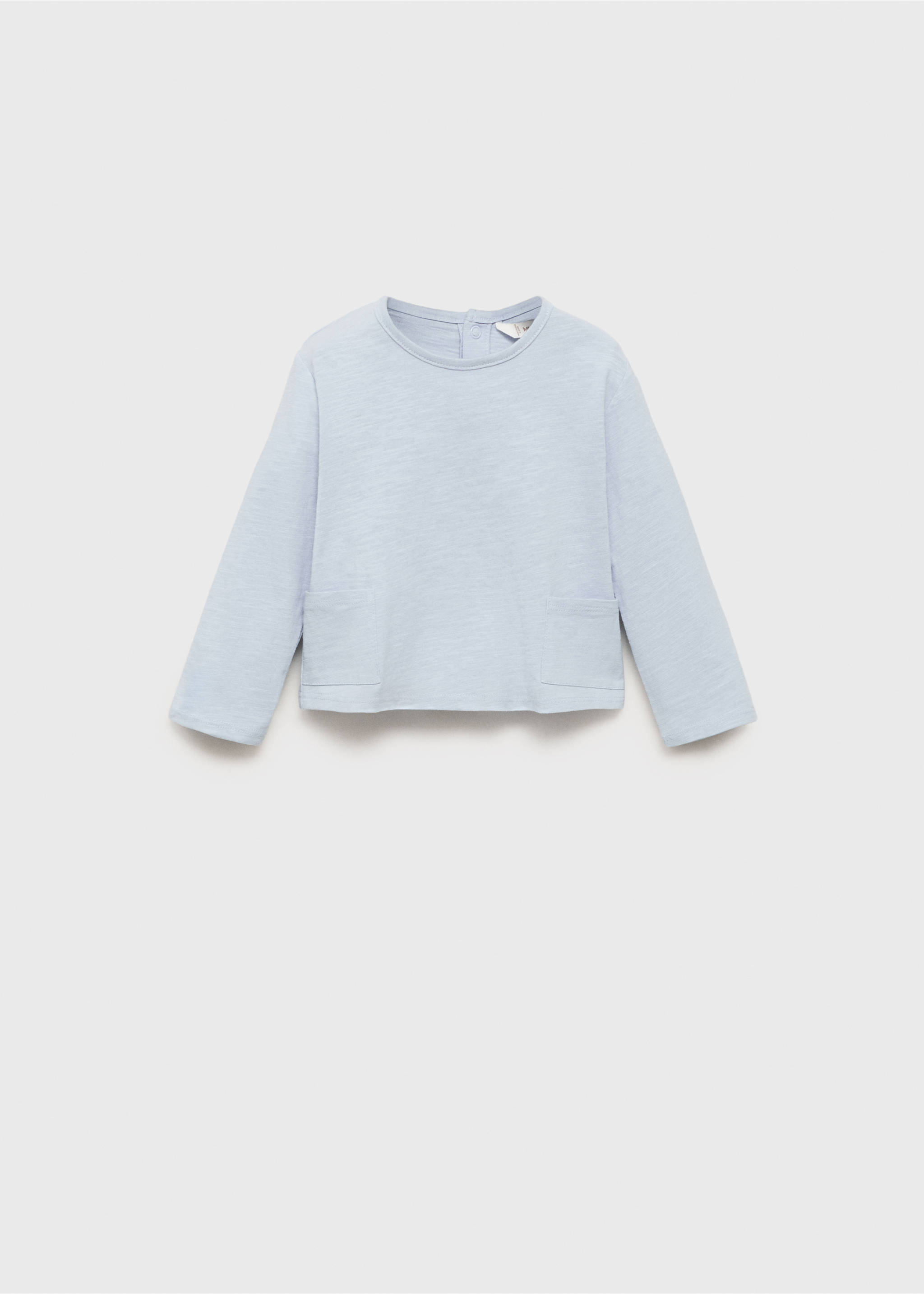 Pocket cotton T-shirt - Article without model, Sky Blue. Ref: 17092538-00.