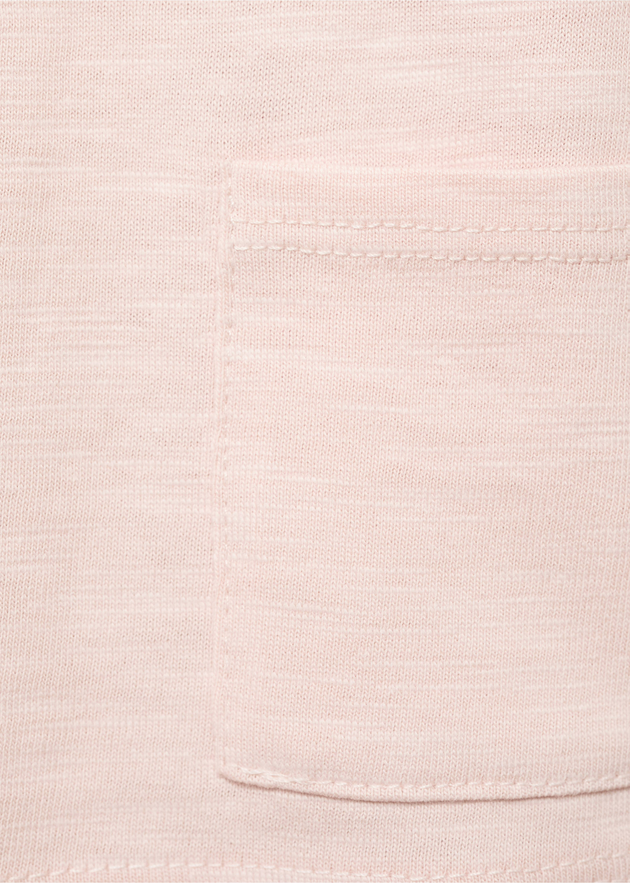 Baumwoll-T-Shirt mit Tasche - Detail des Artikels 8, Rosa. Ref: 17092538-00.