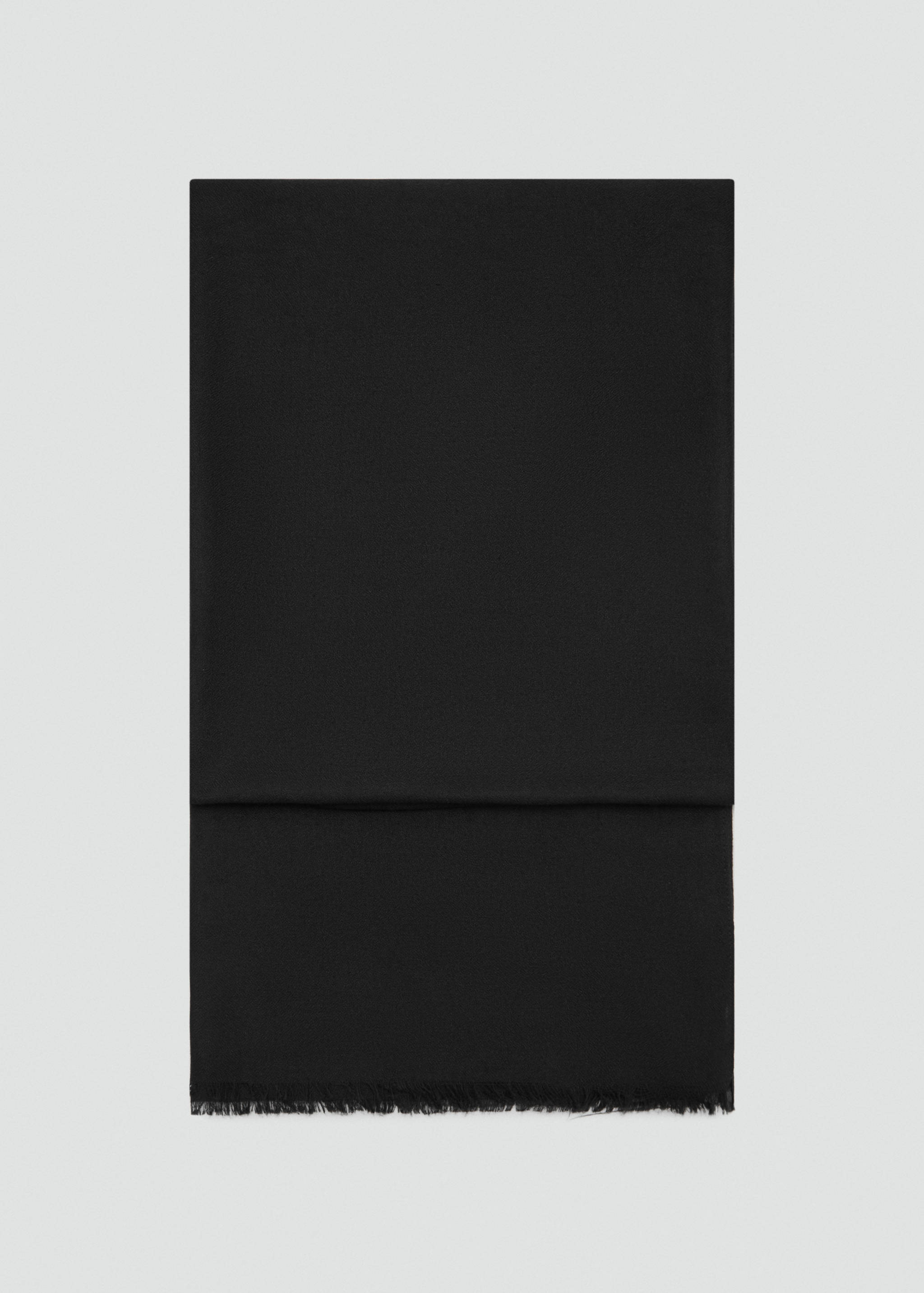 Plain shawl with frayed ends - Article without model