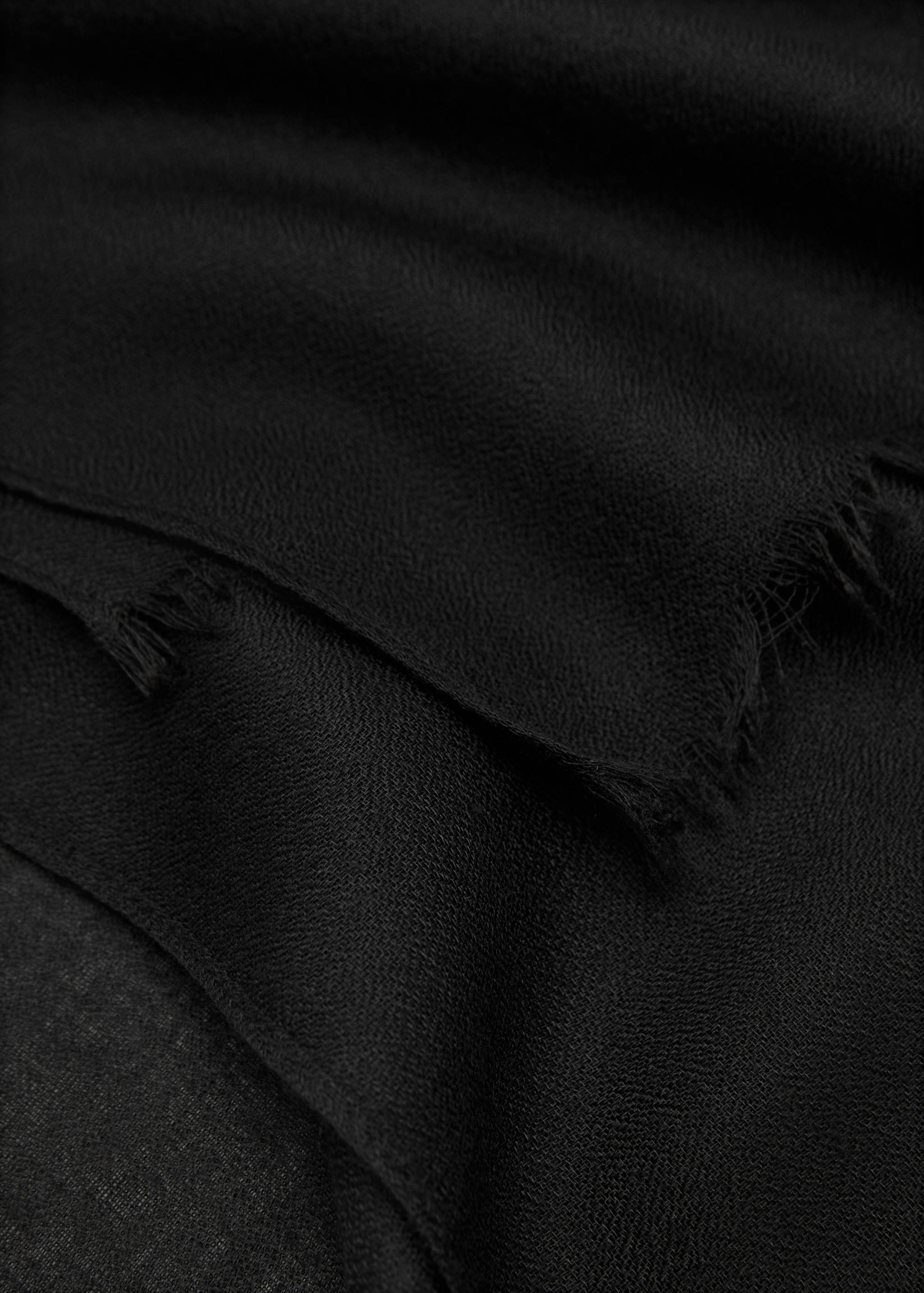 Plain shawl with frayed ends - Medium plane