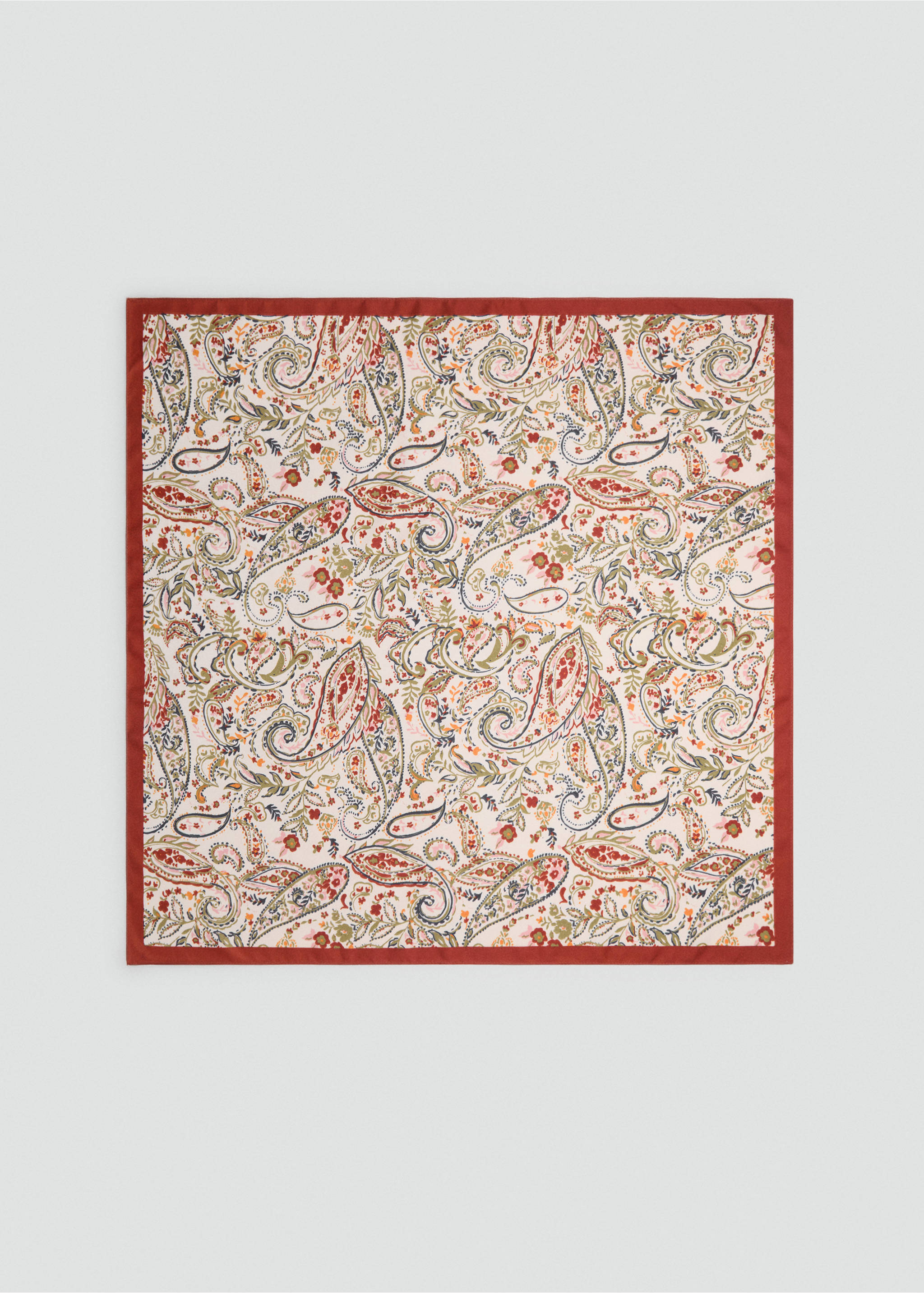 Mocador setinat paisley - Article sense model, Taronja torrat. Ref: 17092550-00.