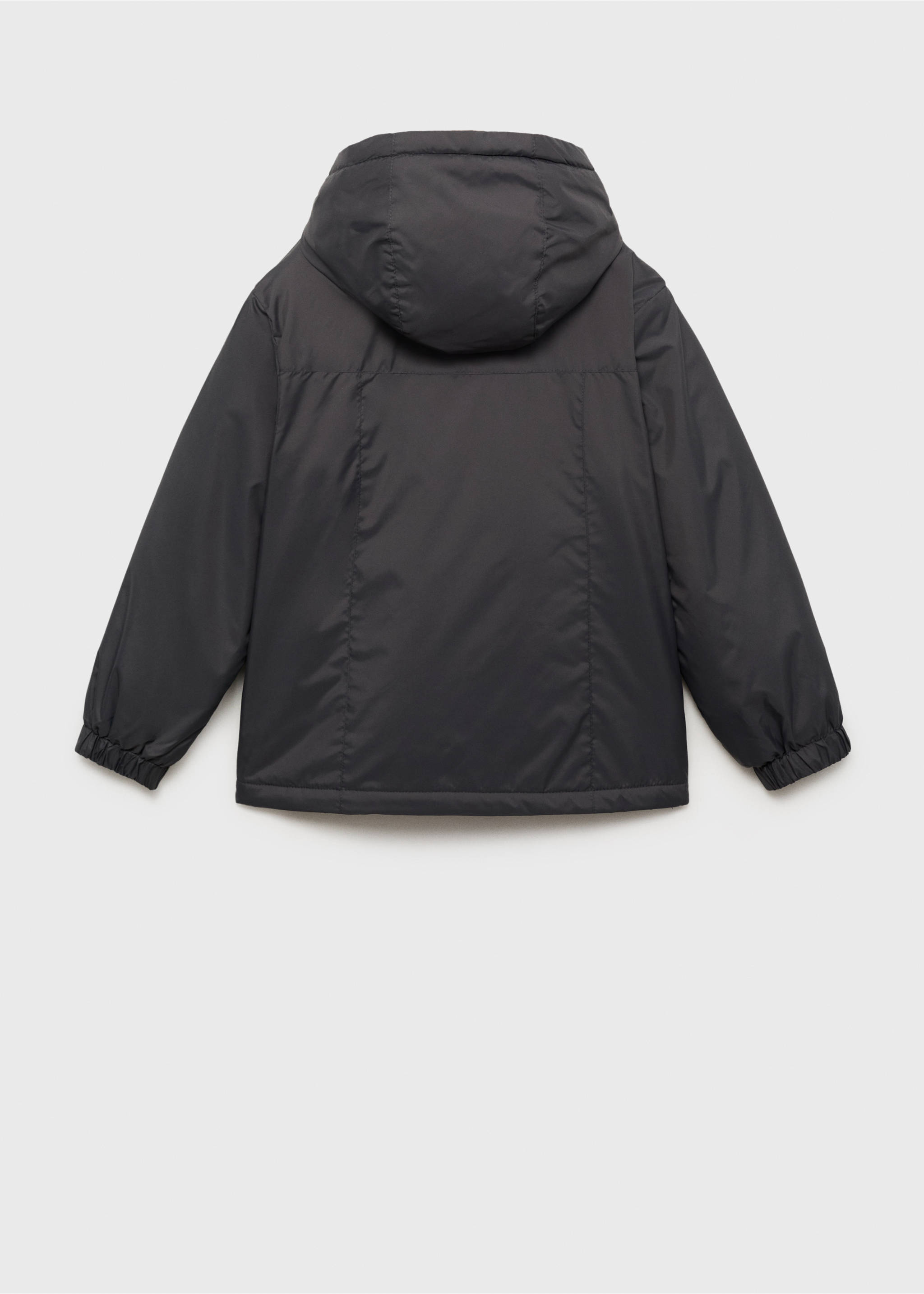Water-repellent puffer coat - Reverse of the article, Charcoal. Ref: 17092893-00.