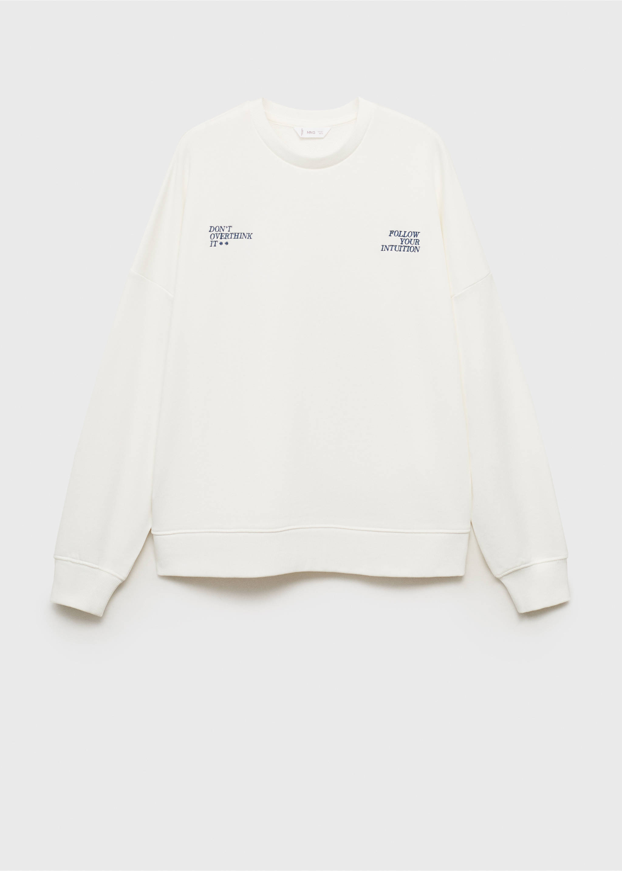 Printed cotton sweatshirt - Article without model, Off White. Ref: 17092895-00.