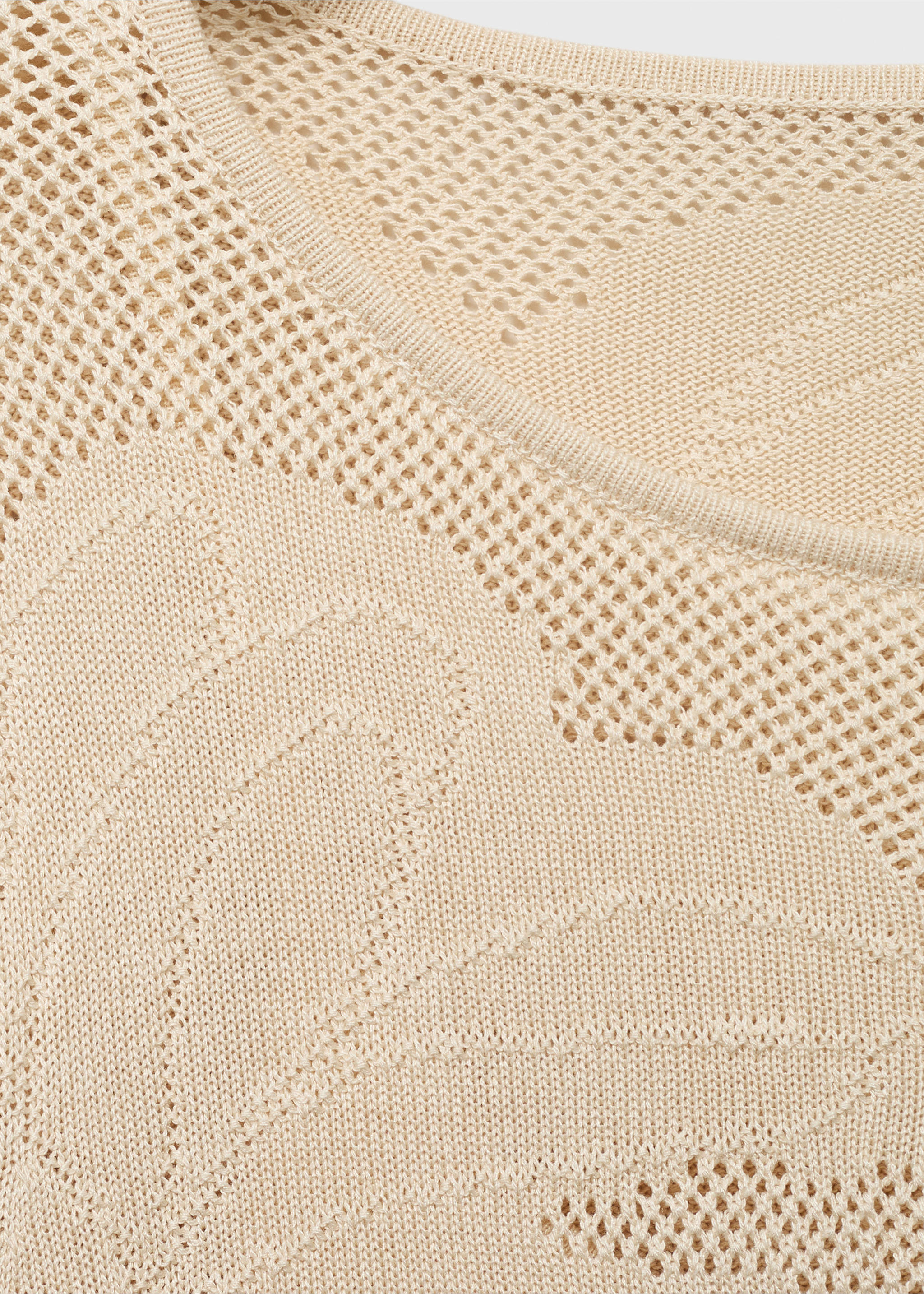 Floral crochet dress - Details of the article 8, Beige. Ref: 17092898-00.
