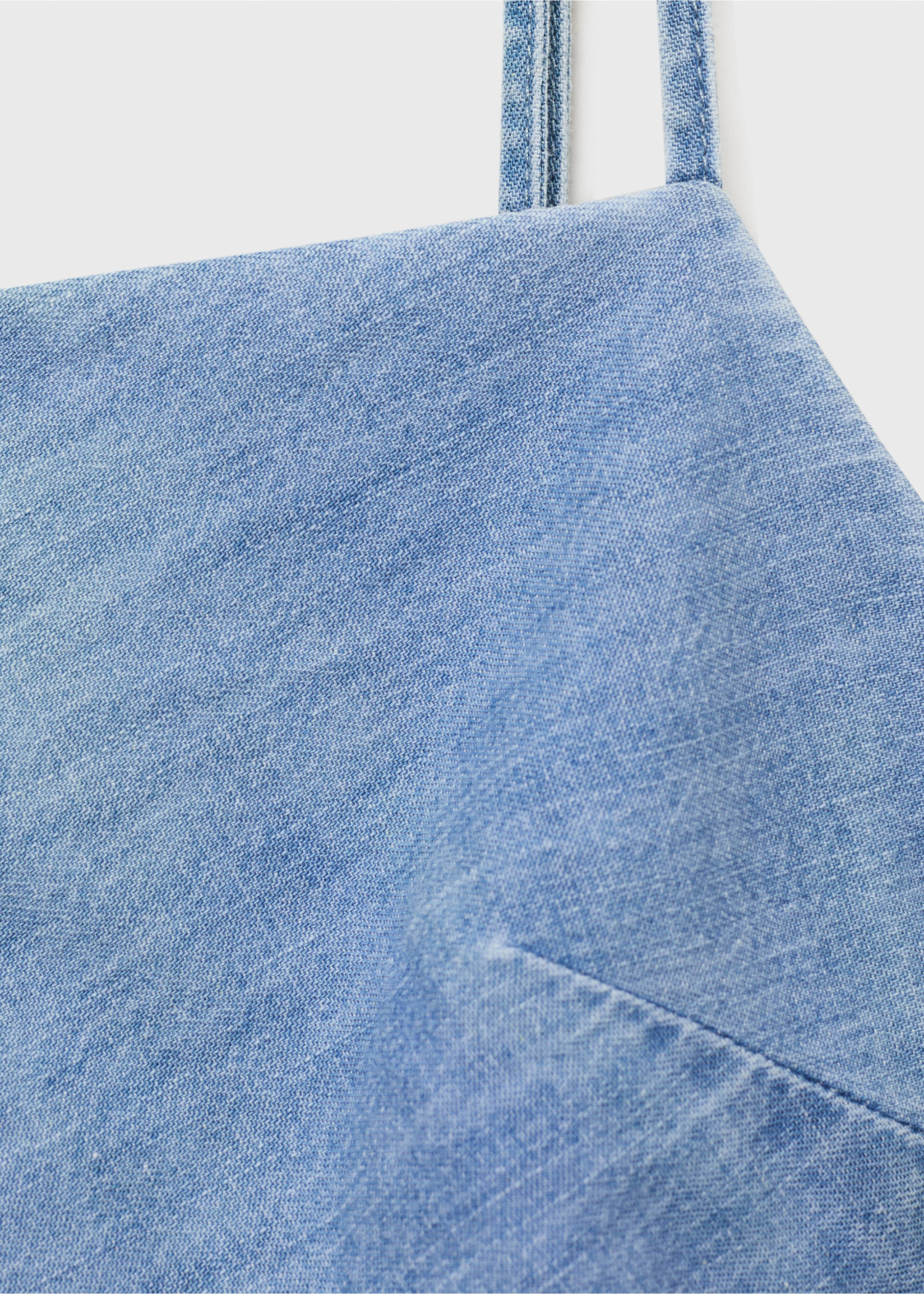 Draped denim dress - Details of the article 8, Medium Blue. Ref: 17092902-00.