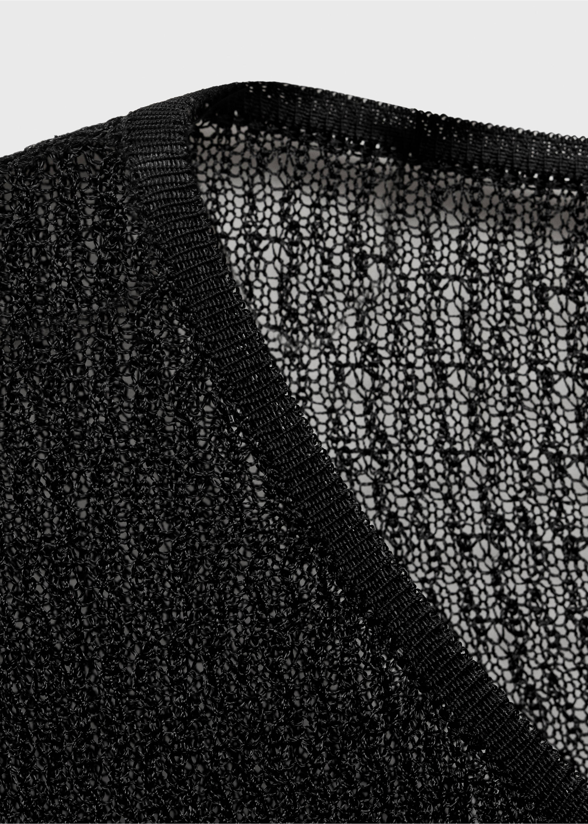 Knitted cardigan with ties - Details of the article 0, Black. Ref: 17092903-00.