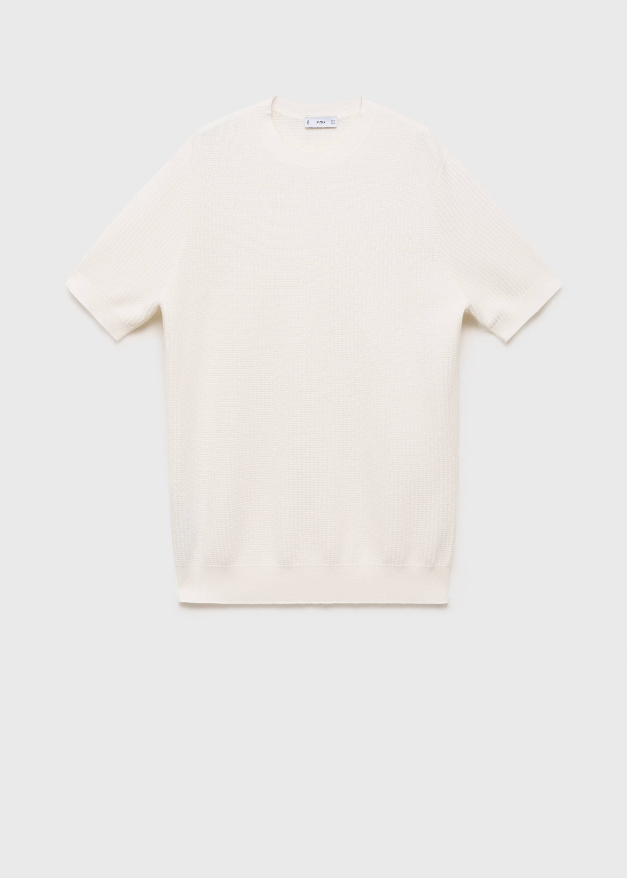 Camiseta 100% algodón punto - Artículo sin modelo, Blanco roto. Ref: 17092904-00.