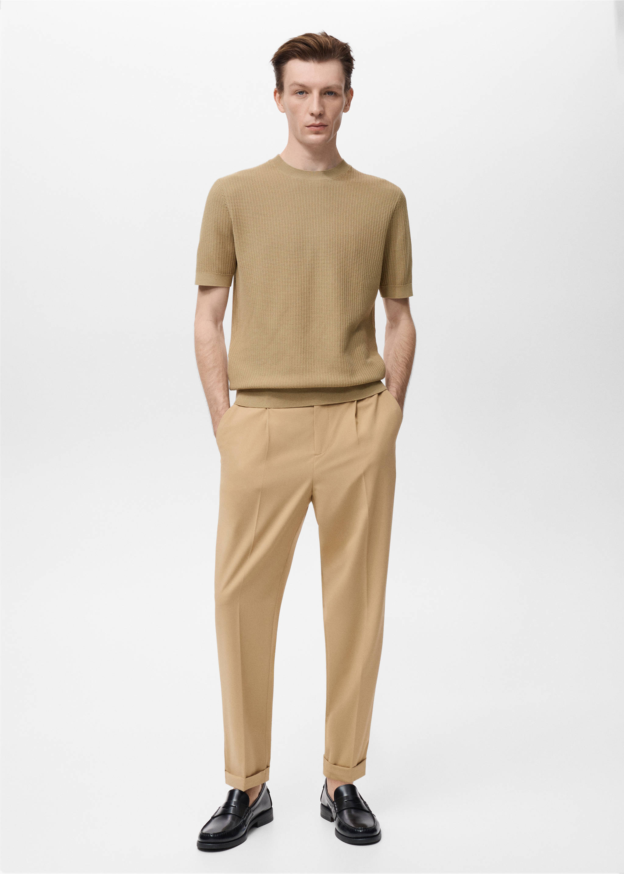 Camiseta 100% algodón punto - Plano general, Beige. Ref: 17092904-00.