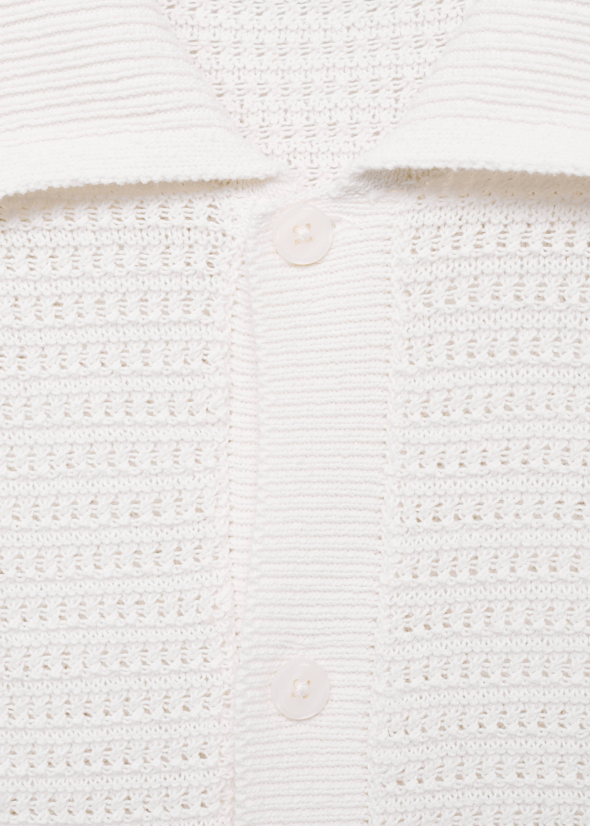 Cotton openwork knitted blouse - Details of the article 8